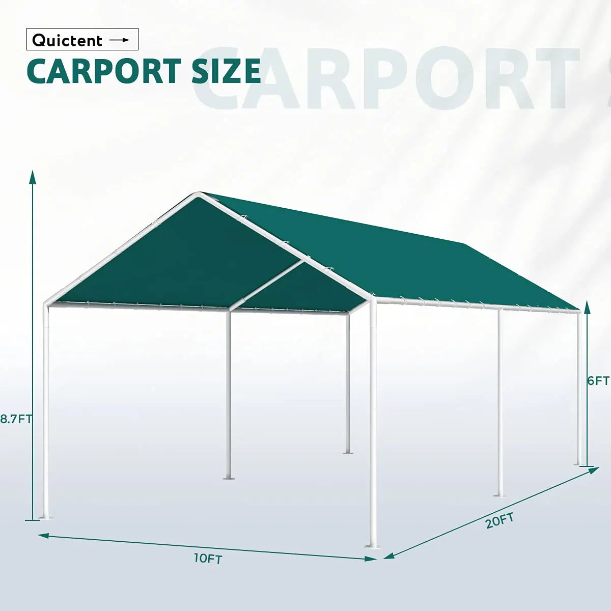 20' x 10' Portable Car Canopy Shelter with UV Protection - Waterproof Outdoor Car Cover for Vehicles, Parties & Camping