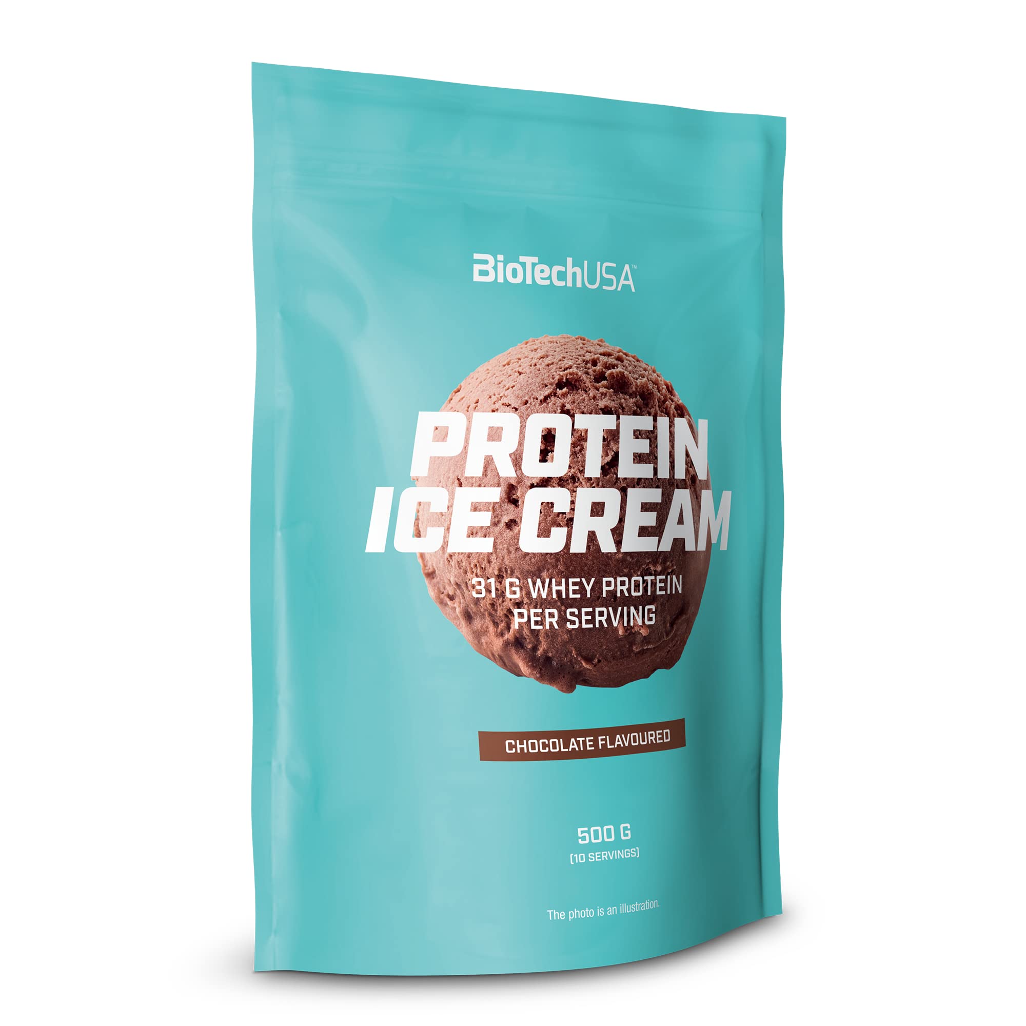 BioTechUSA Protein Ice Cream - Chocolate Flavor, 500g | High Protein, Low Carb Dessert for Fitness & Weight Loss | Perfect Post-Workout Snack or Healthy Treat