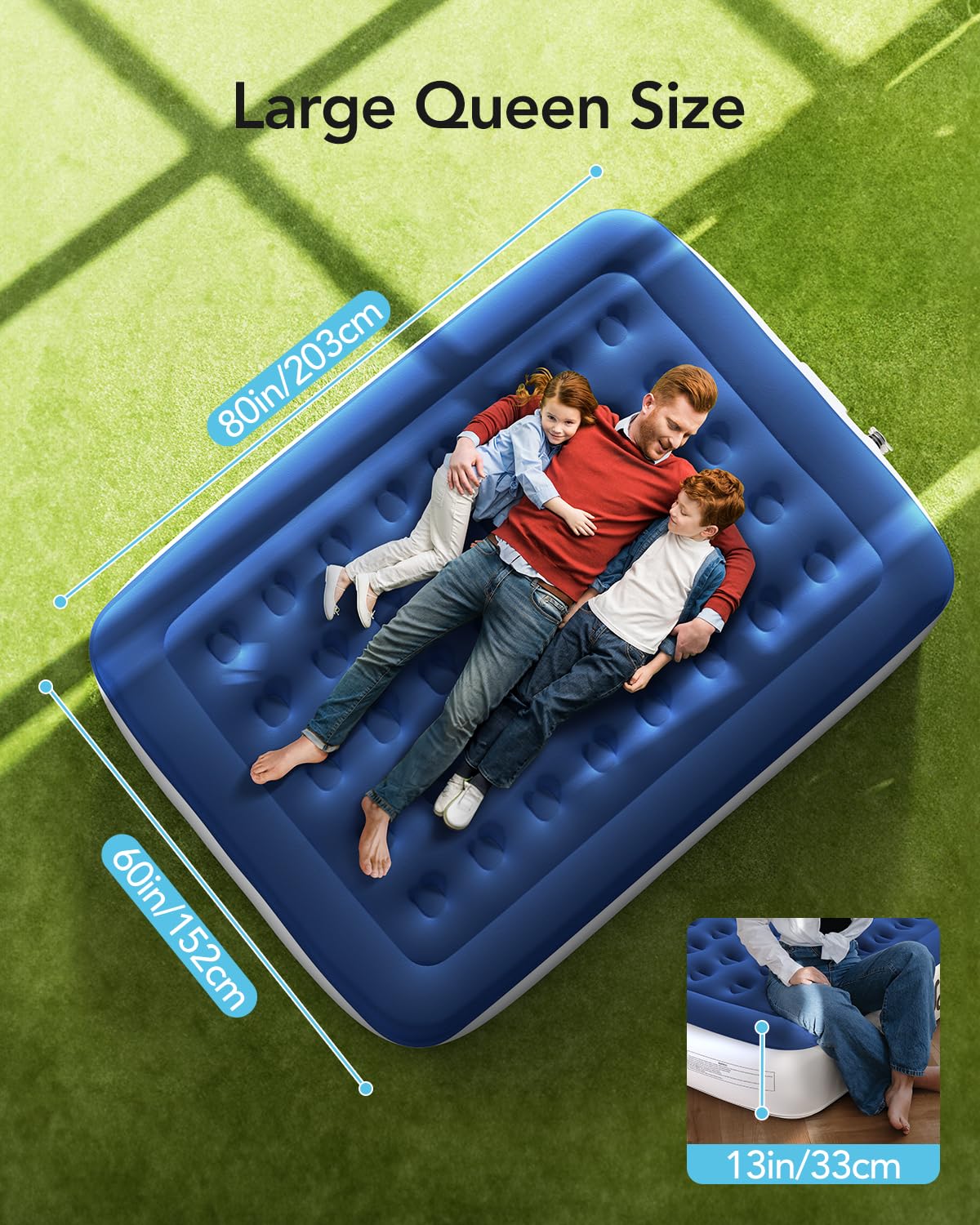 iDOO Queen Air Mattress with Built-in Pump - 13