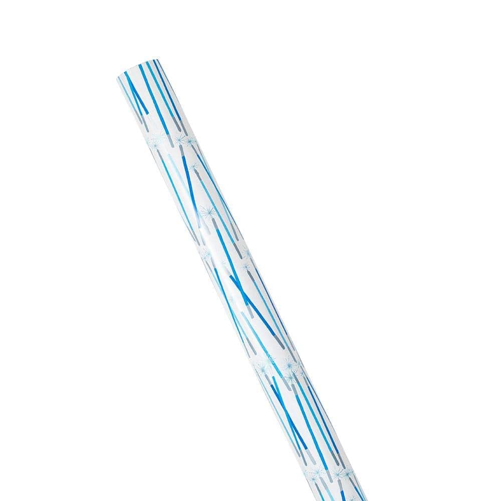 Premium Blue Hanukkah Candles Gift Wrapping Paper - 30