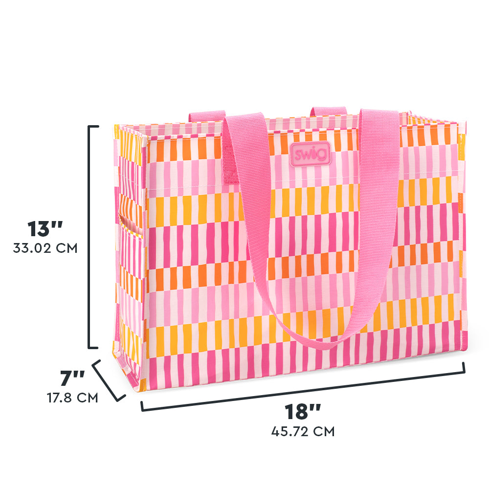 Eco-Friendly Sherbet Stripe Reusable Gift Bags - Large Size for Birthdays, Weddings & Party Favors | Sustainable Fabric Gift Wrap Alternative