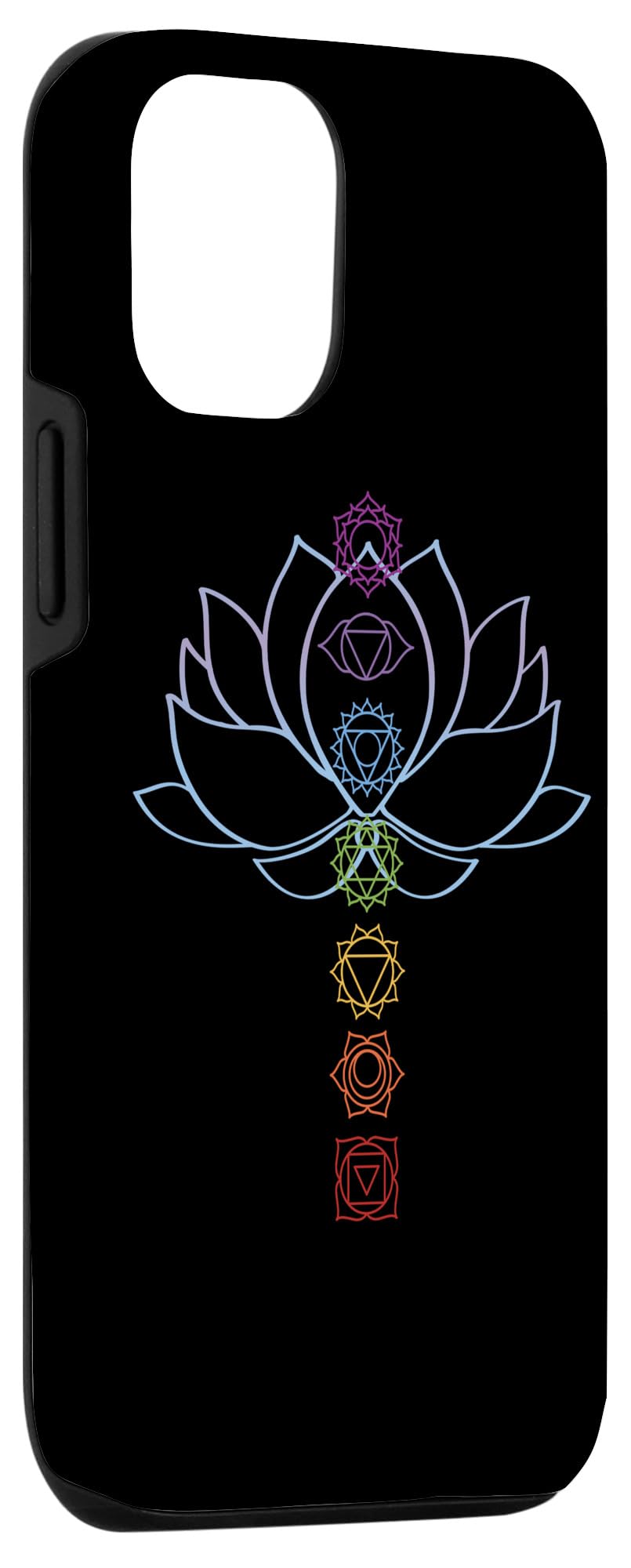 iPhone 12/12 Pro Case - Zen Lotus Flower Design with Chakra Alignment - Perfect for Yoga Lovers & Spiritual Gifts - Ideal for Meditation, Yoga Practice & Mindful Living