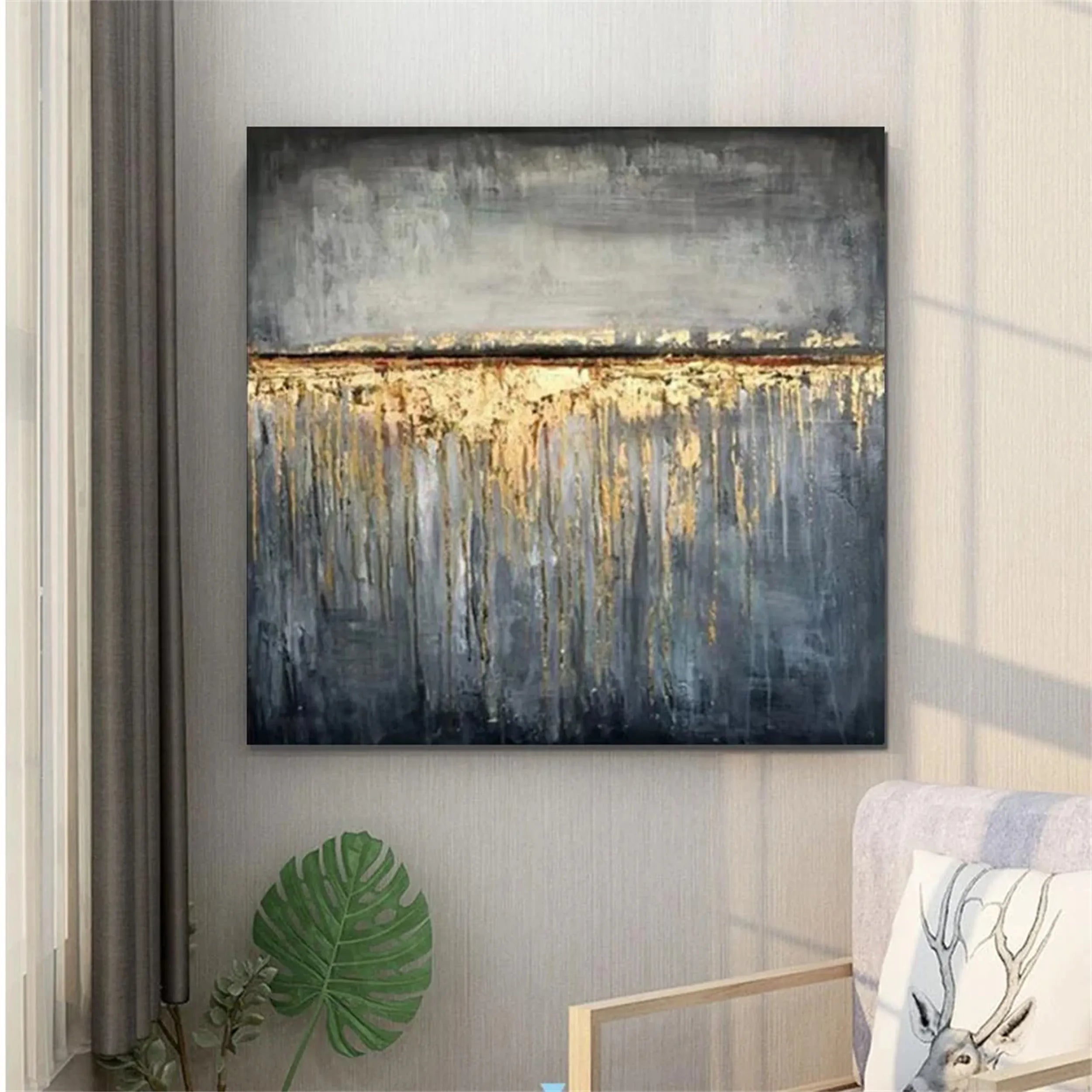 Abstract Painting #AB 126 - Modern Wall Art for Home & Office Decor | Perfect for Living Room, Bedroom, or Workspace