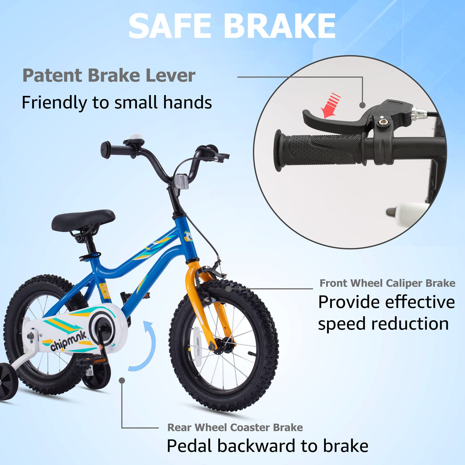 RoyalBaby Kids Bicycle for Boys & Girls Ages 3-9 Years - 12/14/16/18 Inch Lightweight Summer Bike with Training Wheels - Perfect for Outdoor Play, Park Rides & Neighborhood Cycling