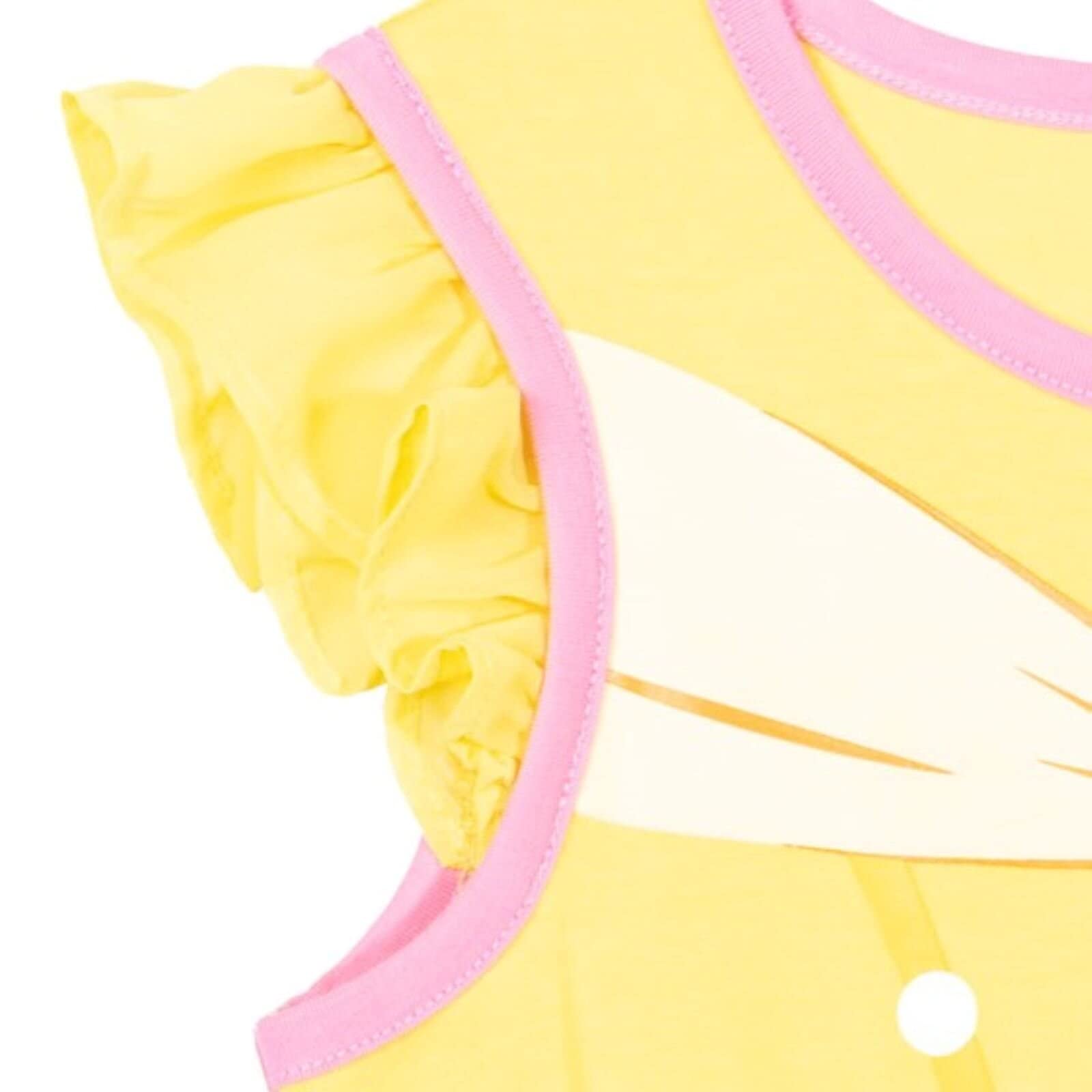 Disney Princess Girls Romper with Skirt Overlay - Cute Toddler to Big Kid Outfit for Birthday, Party & Dress Up Play | Soft Cotton Playwear for Baby & Little Girls