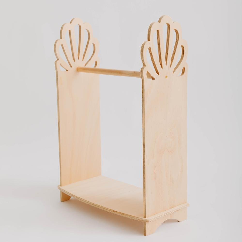 Shell Dolls Clothes Rack - Adjustable Doll Hanger Organizer for 18