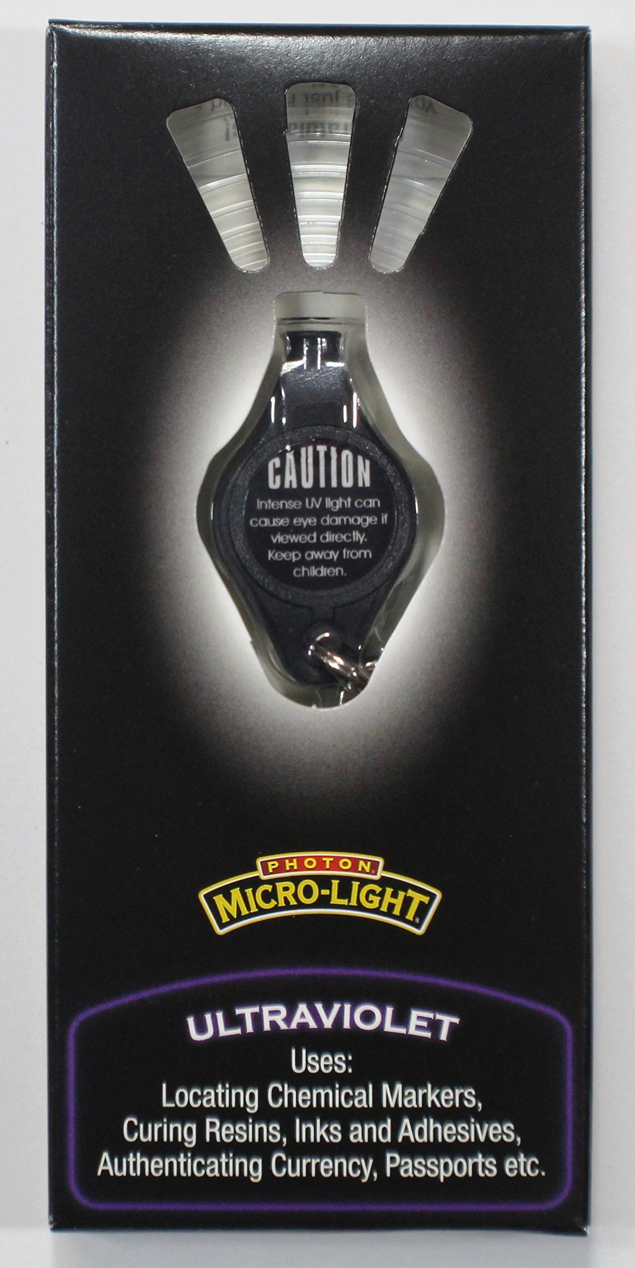 LRI AUV Photon LED Keychain Flashlight - Ultra Bright UV Light for Camping, Hiking, Emergency & Nighttime Use