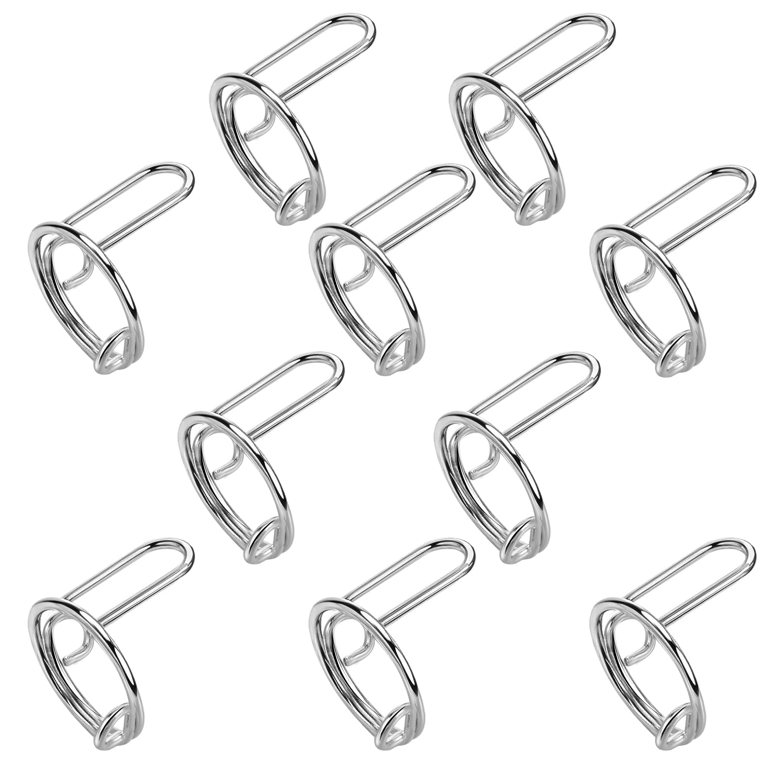 10PCS Adjustable Reusable Metal Nail Rings for Women - Detachable Fake Nail Hoops for Acrylic Nails (No Adhesive Needed) - Perfect for Nail Art, Parties, and Fashion Accessories