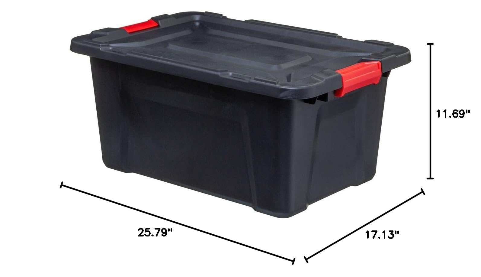 Five Store N Lock 55L Storage Box - Durable Plastic Organizer for Home, Garage & Office | Space-Saving Stackable Design