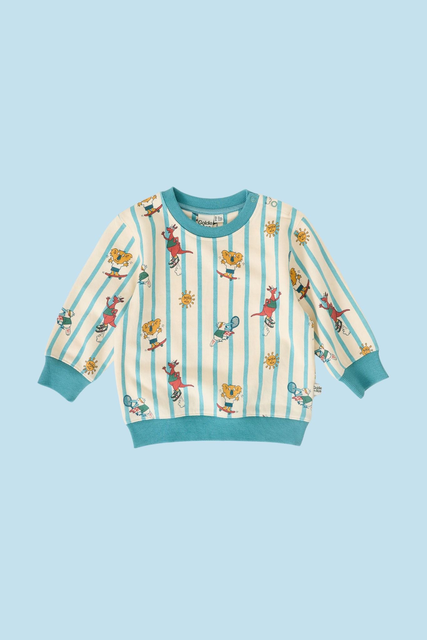 Goldie Squad Terry Sweater for Toddler Boys | Soft Cotton Pullover | Perfect for Playdates & Family Outings