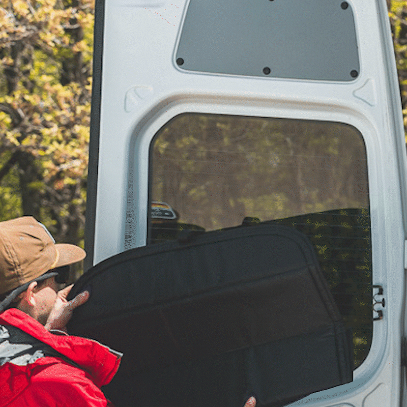 Promaster Rear Window Cover Set - Universal Fit for Vans & SUVs - Blackout Privacy Shades for Camping, Travel & Outdoor Adventures