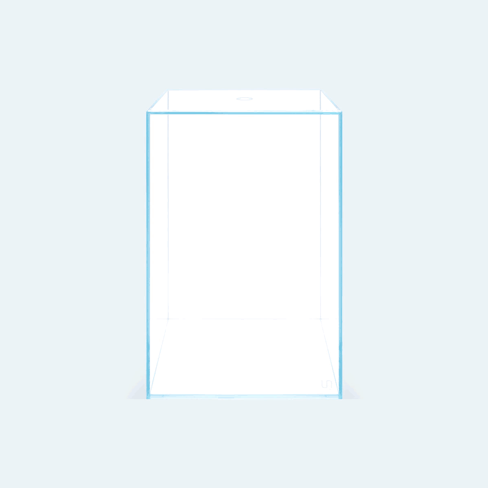 UNS Prism Glass Aquarium Tank with Flush Lid - Perfect for Home, Office & Nano Fish Breeding