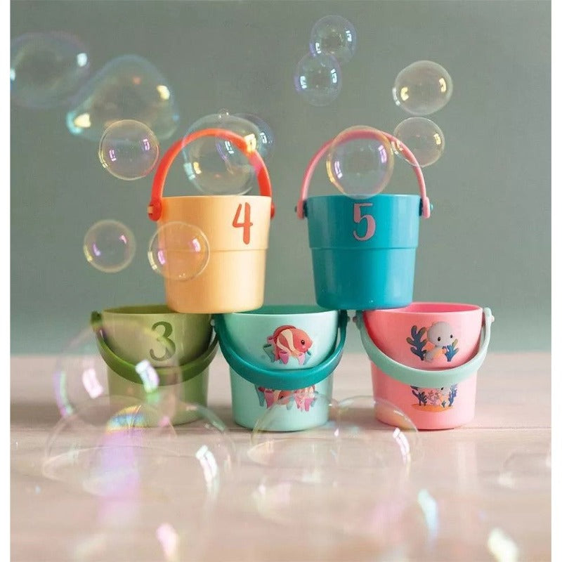 Sea Creature Activity Bath Buckets - Fun Ocean Animal Toys for Kids Bath Time Play - Perfect for Sensory Learning & Toddler Water Play