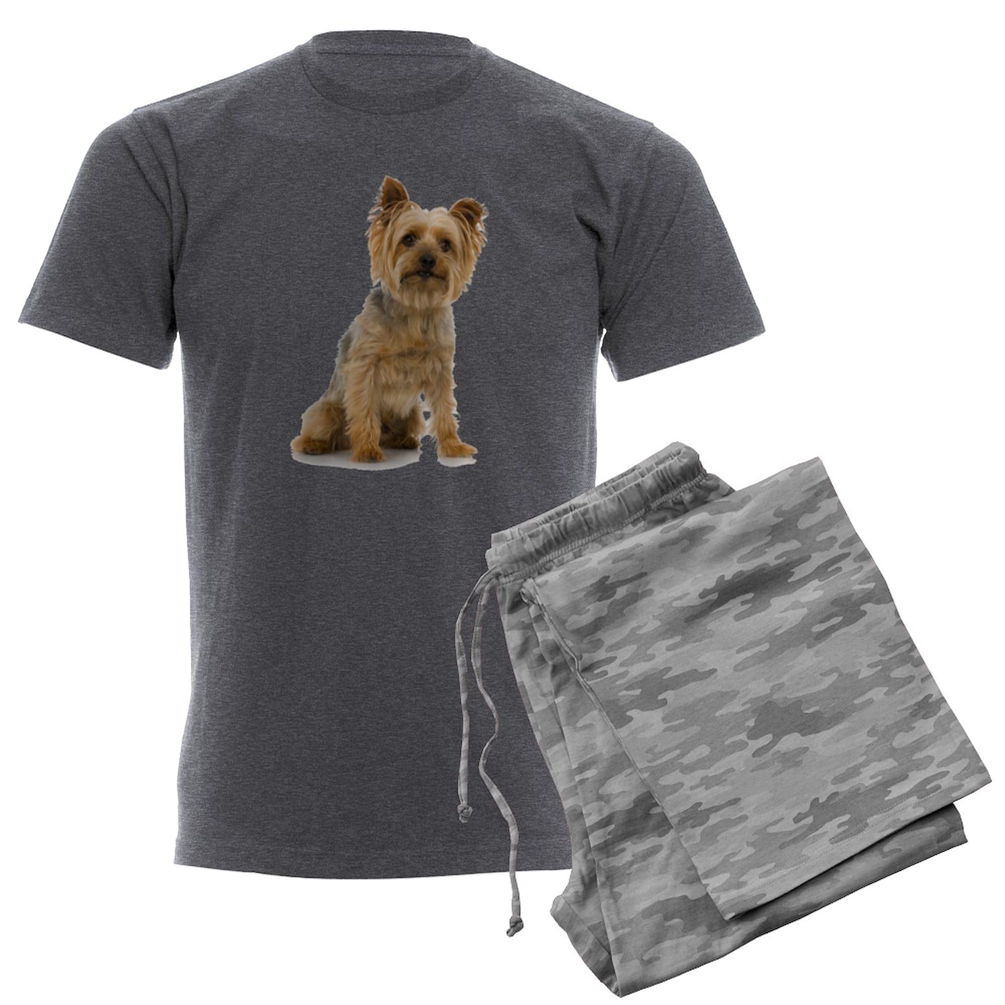 Yorkshire Terrier Men's Charcoal Pajamas - Cozy Dog Lover Sleepwear for Relaxing at Home & Lounging