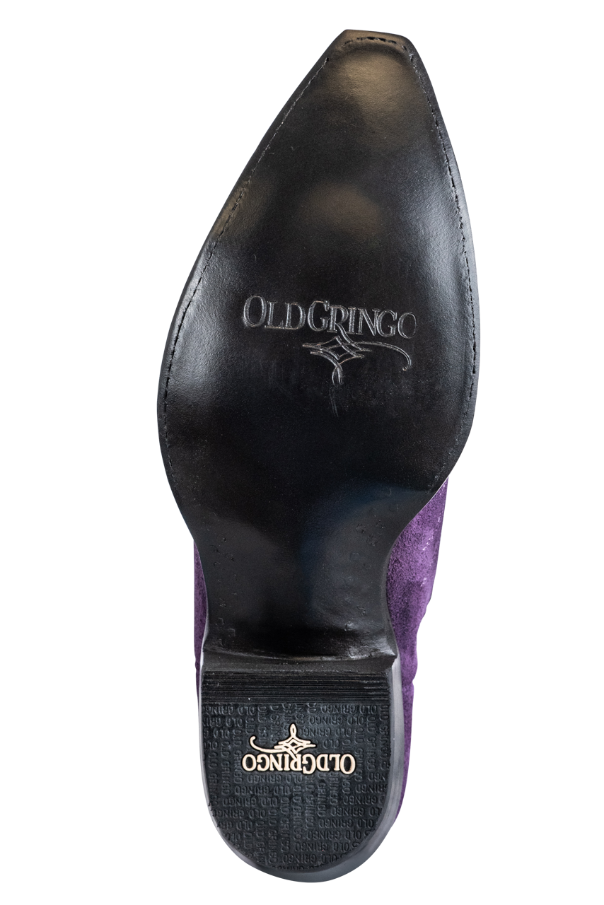 Old Gringo Women's Suede Dutton Cowgirl Boots - Purple Western Boots for Women | Comfortable & Stylish Cowgirl Boots for Country Dancing, Rodeo & Everyday Wear
