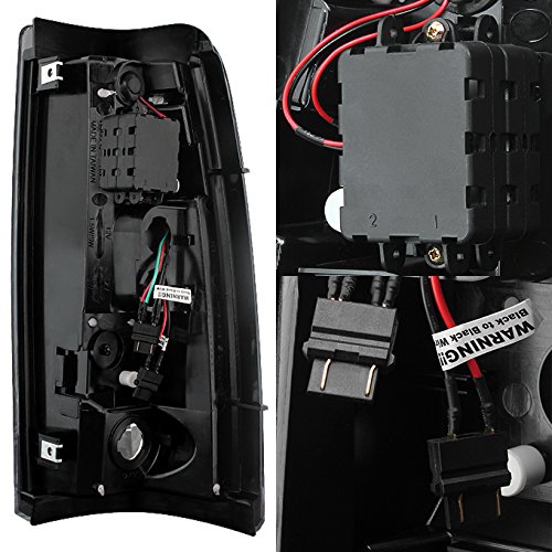 AKKON Smoked V2 LED Tube Tail Lights & Brake Lamps for 1999-2002 Chevy Silverado 1500/2500 & 1999-2006 GMC Sierra Pickup Truck - Durable & Stylish Upgrade for Night Driving & Enhanced Visibility