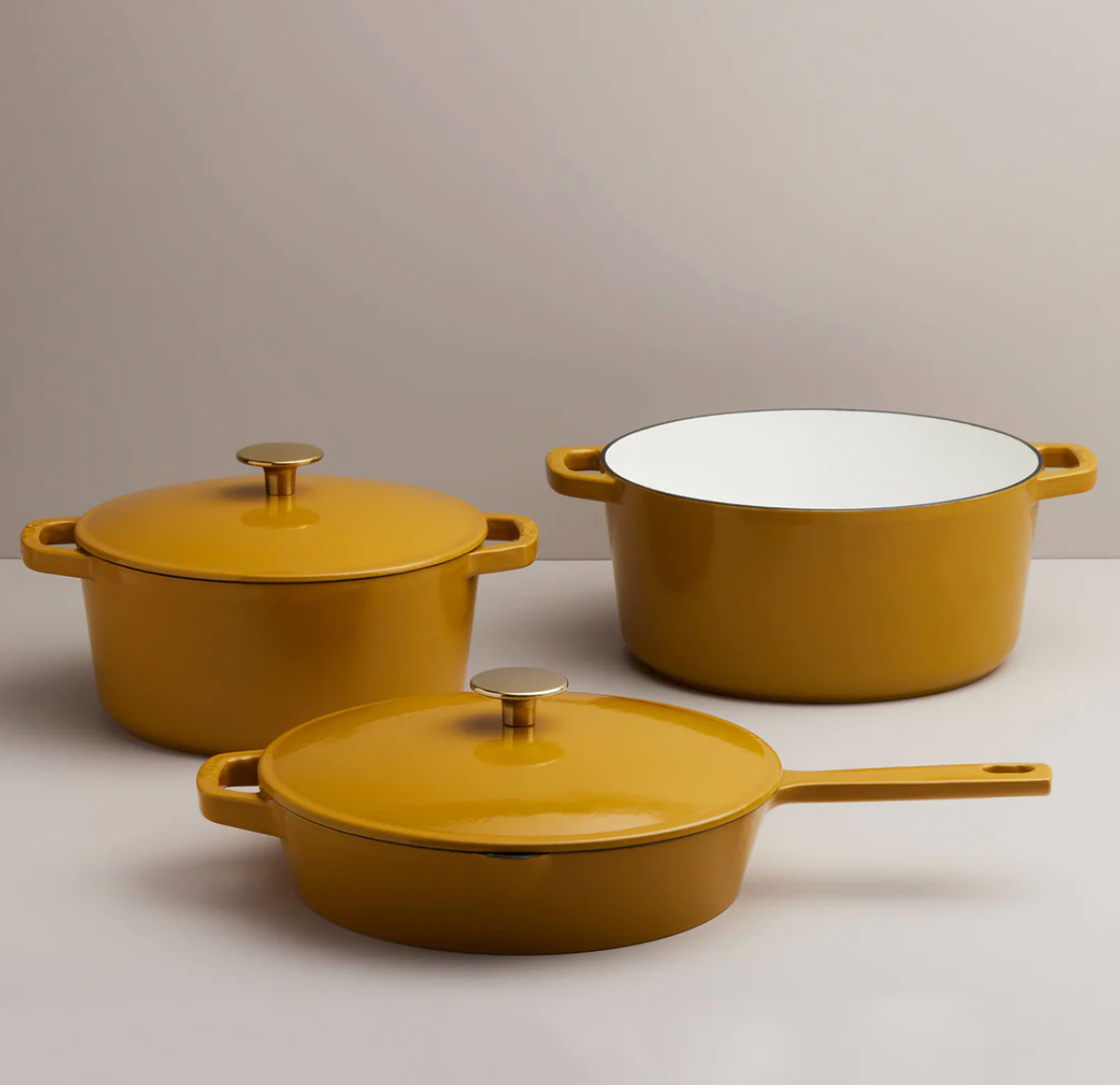 5-Piece Cast Iron Cookware Set - Pre-Seasoned Dutch Oven, Skillet & More for Stovetop, Oven & Outdoor Cooking - Perfect for Camping, Grilling & Home Kitchen Use