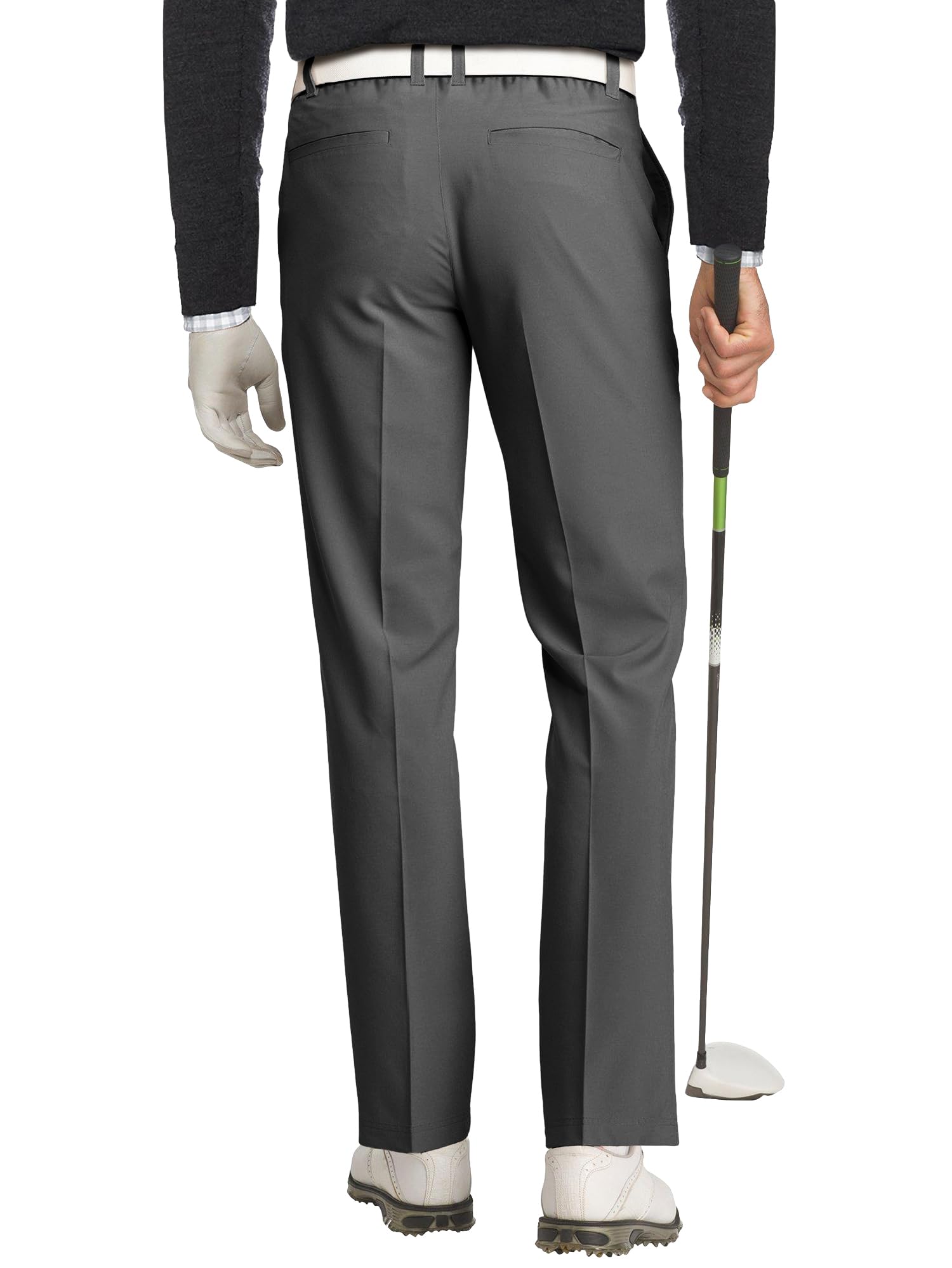Comdecevis Men's Slim Fit Stretch Dress Pants - Business Casual & Golf Pants with Expandable Waistband | Perfect for Office, Weddings & Outdoor Activities