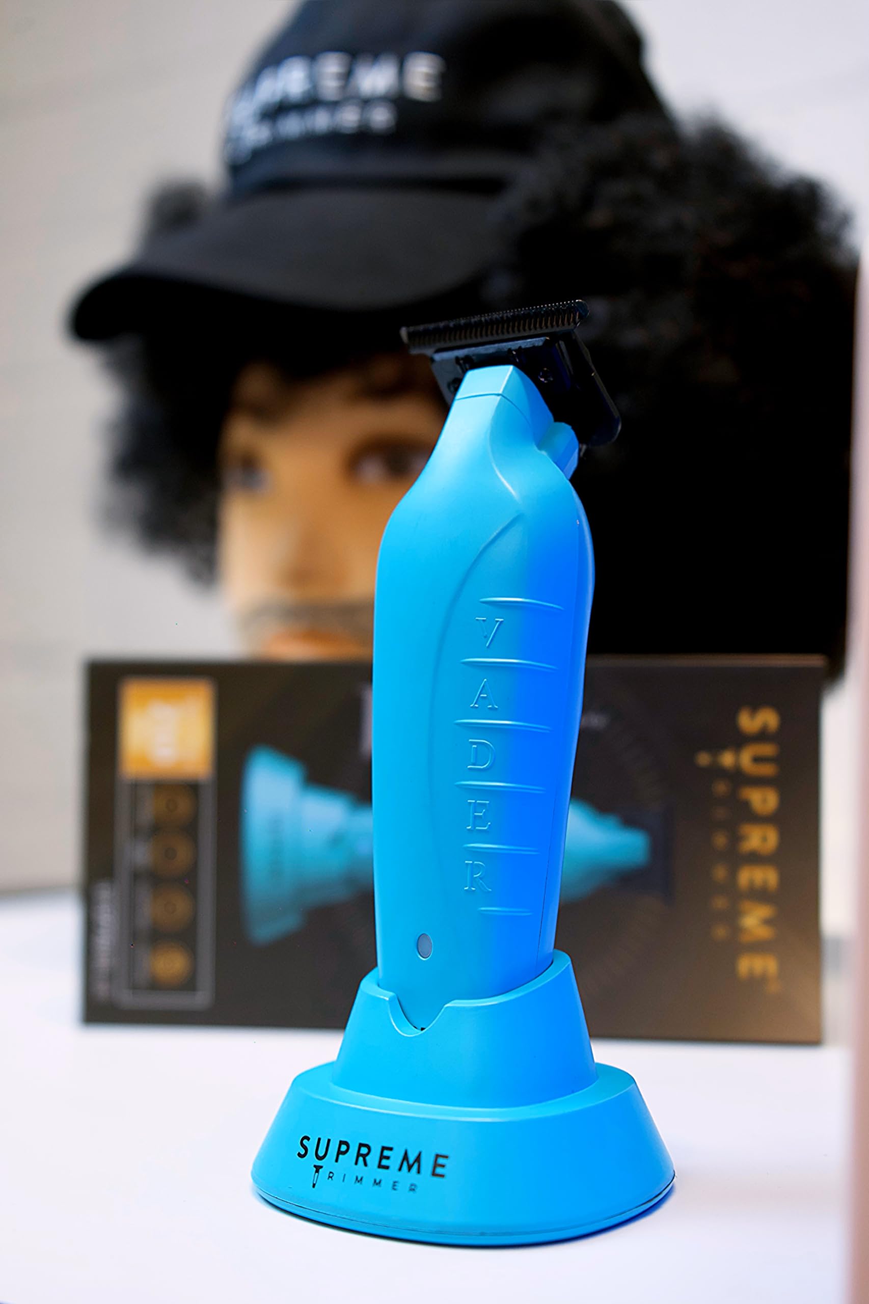 Supreme Trimmer Vader ST3778 Cordless Hair Clipper - 210 Min Runtime, DLC T-Blade for Beard & Hair Trimming | Professional Barber Liner | Limited Edition Blue | Perfect for Home Grooming & Salon Use