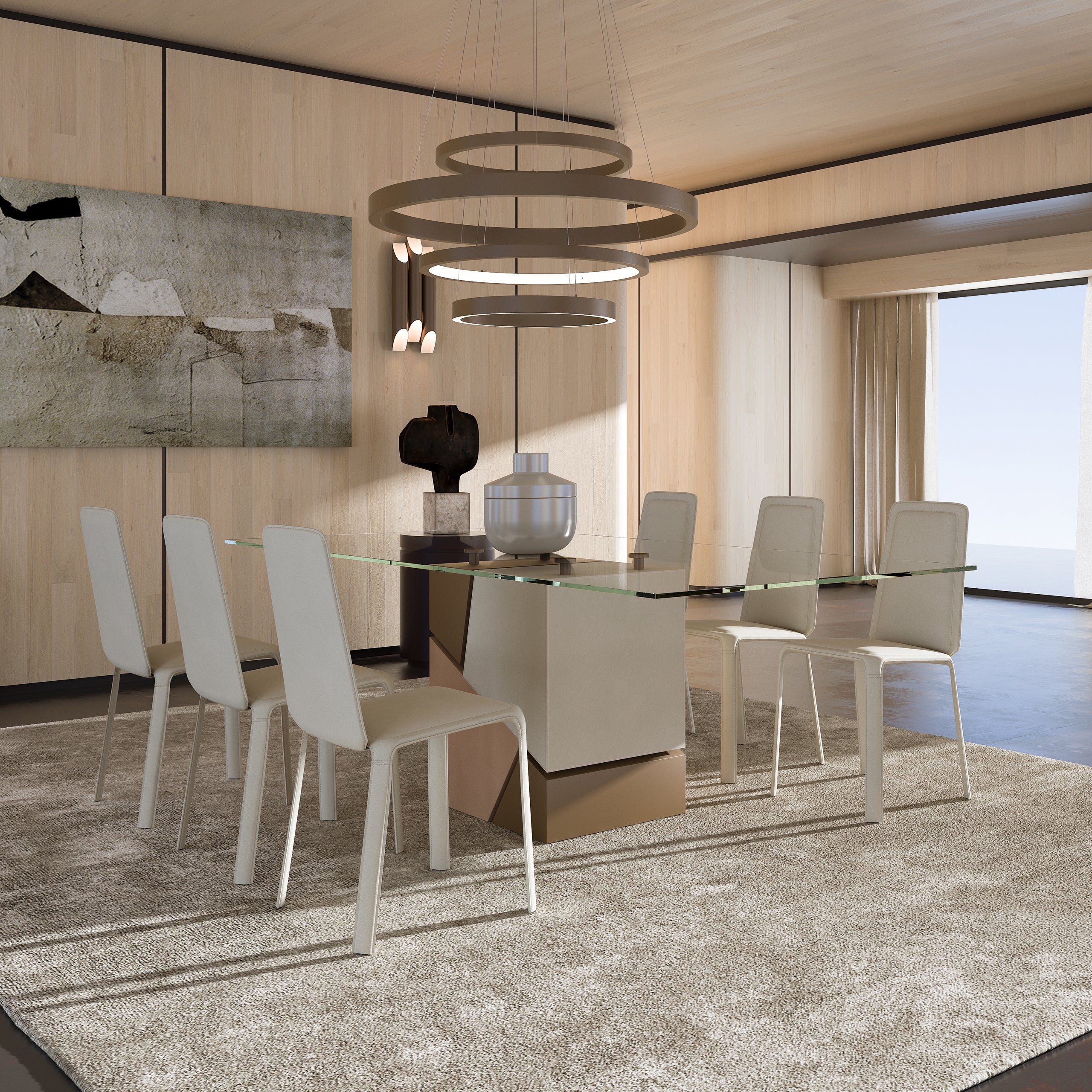 Fasem Ande Dining Chair - Modern Wooden Dining Room Chair with Upholstered Seat - Perfect for Kitchen, Dining Room, and Home Office