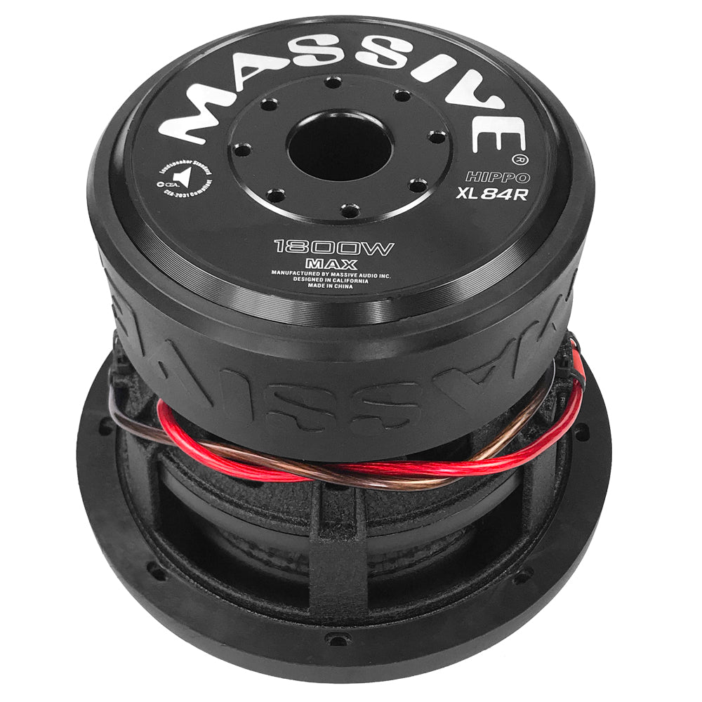 HIPPOXL84R 900 Watts RMS Dual 4 Ohm Car Subwoofer - Powerful Bass for Car Audio Systems & Home Theater Setup