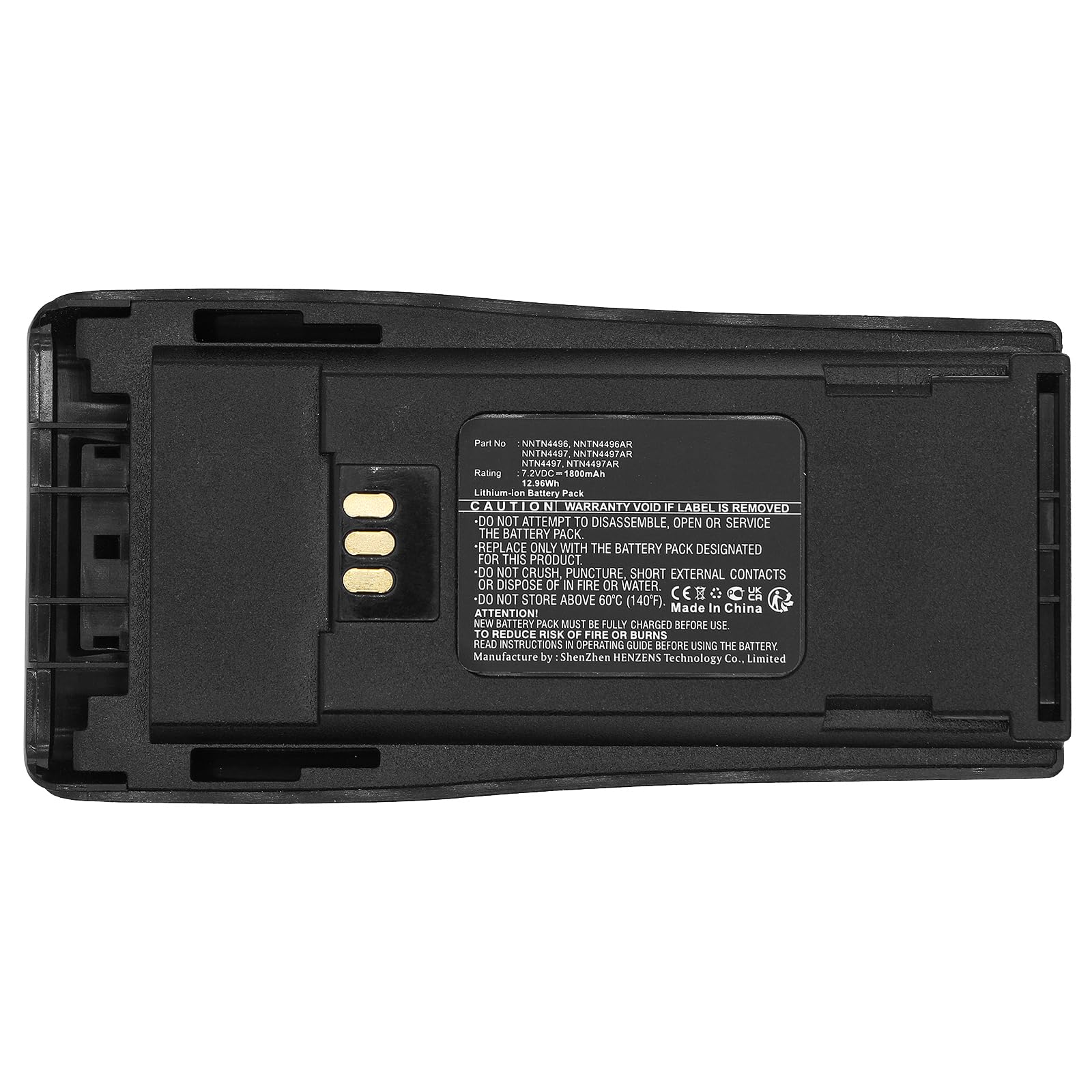 Synergy Digital 2-Way Radio Battery - 1800mAh Li-ion Replacement for Motorola NNTN4970AR & MNN4254AR (7.2V High Capacity) - Perfect for Construction, Security & Outdoor Communication