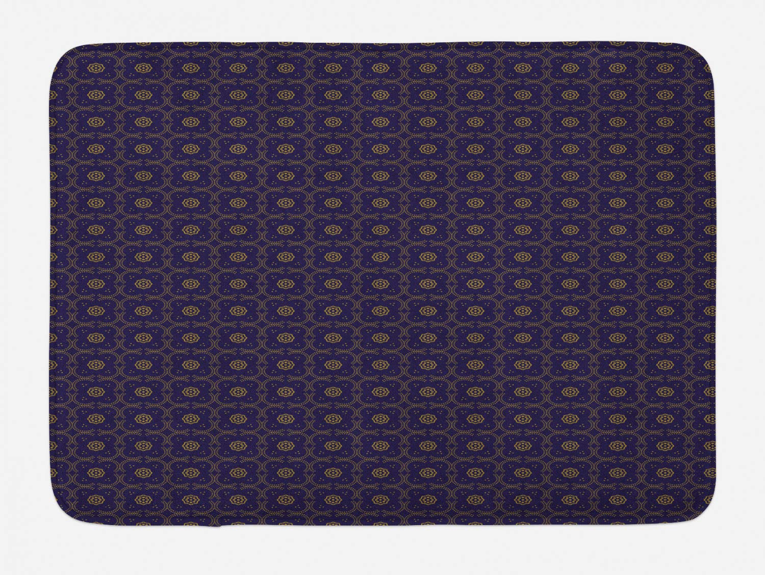 Ambesonne Oriental Bath Mat - Non-Slip Plush Bathroom Rug with Abstract Floral Dot Pattern, 30