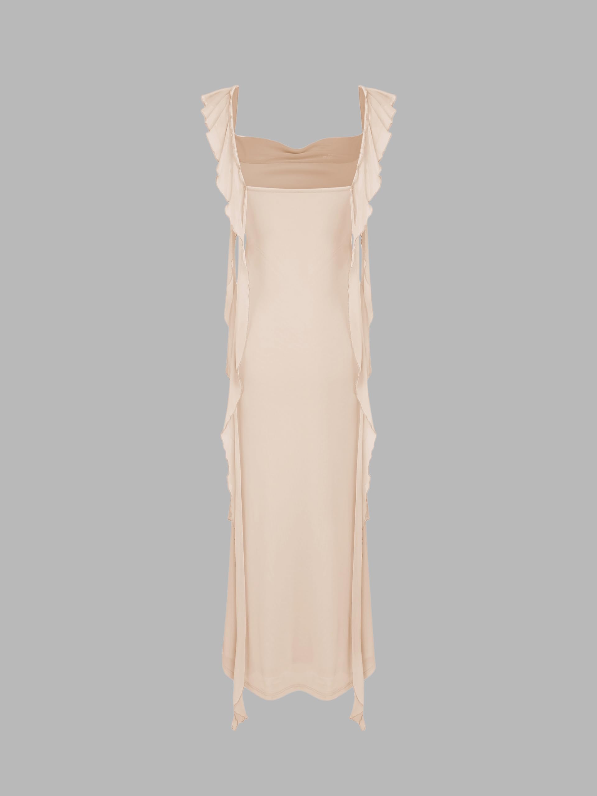 Elegant CIDER Women's Formal Maxi Dress - Sleeveless Mesh Ruffle Cocktail Bodycon Dress for Wedding Guest & Summer Parties | Perfect for Evening Events, Bridal Showers & Special Occasions