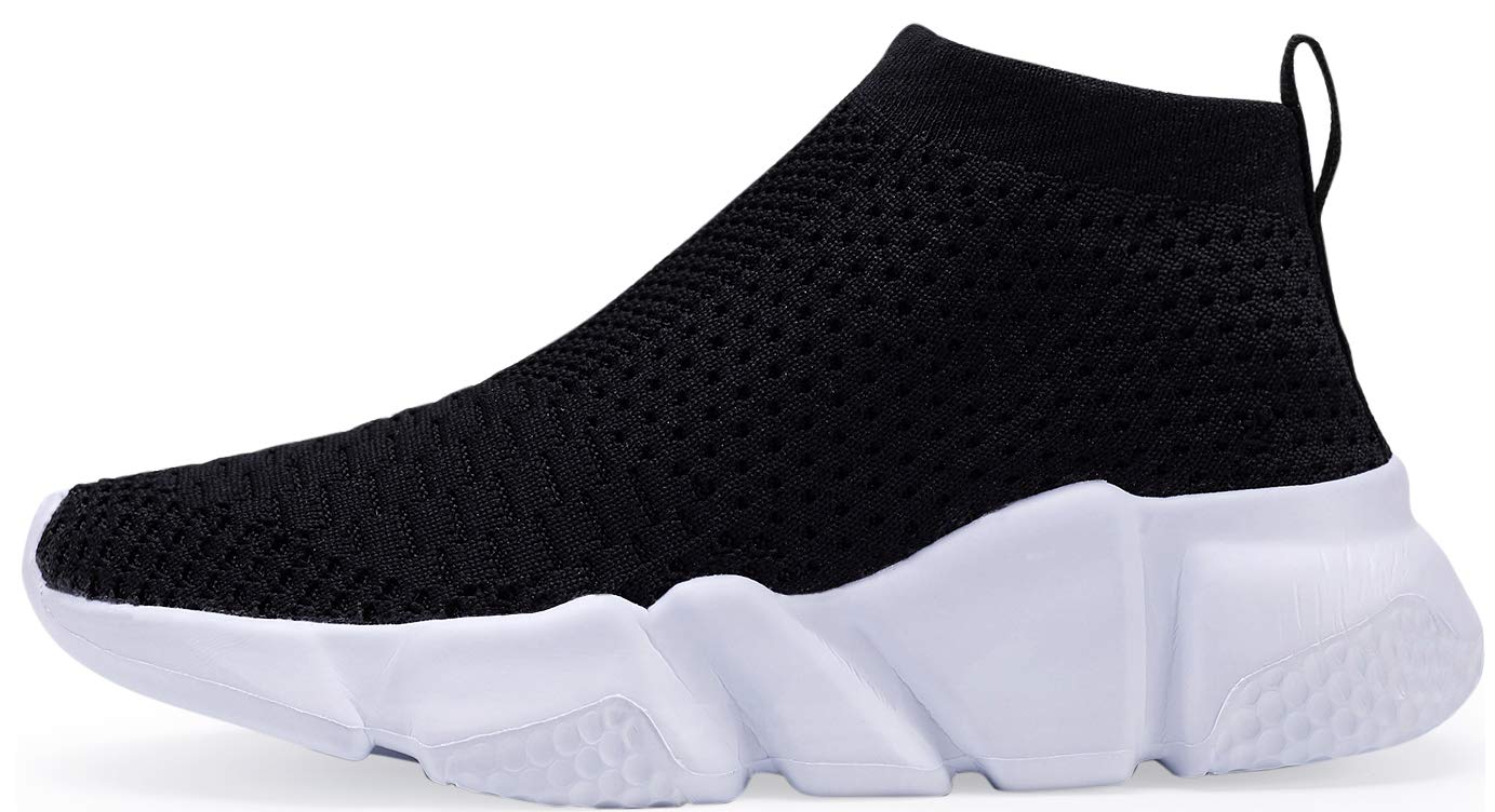 Santiro Boys and Girls Breathable Knit Slip-On Socks Shoes - Lightweight Comfortable Sneakers for Kids Indoor & Outdoor Play, School, Sports