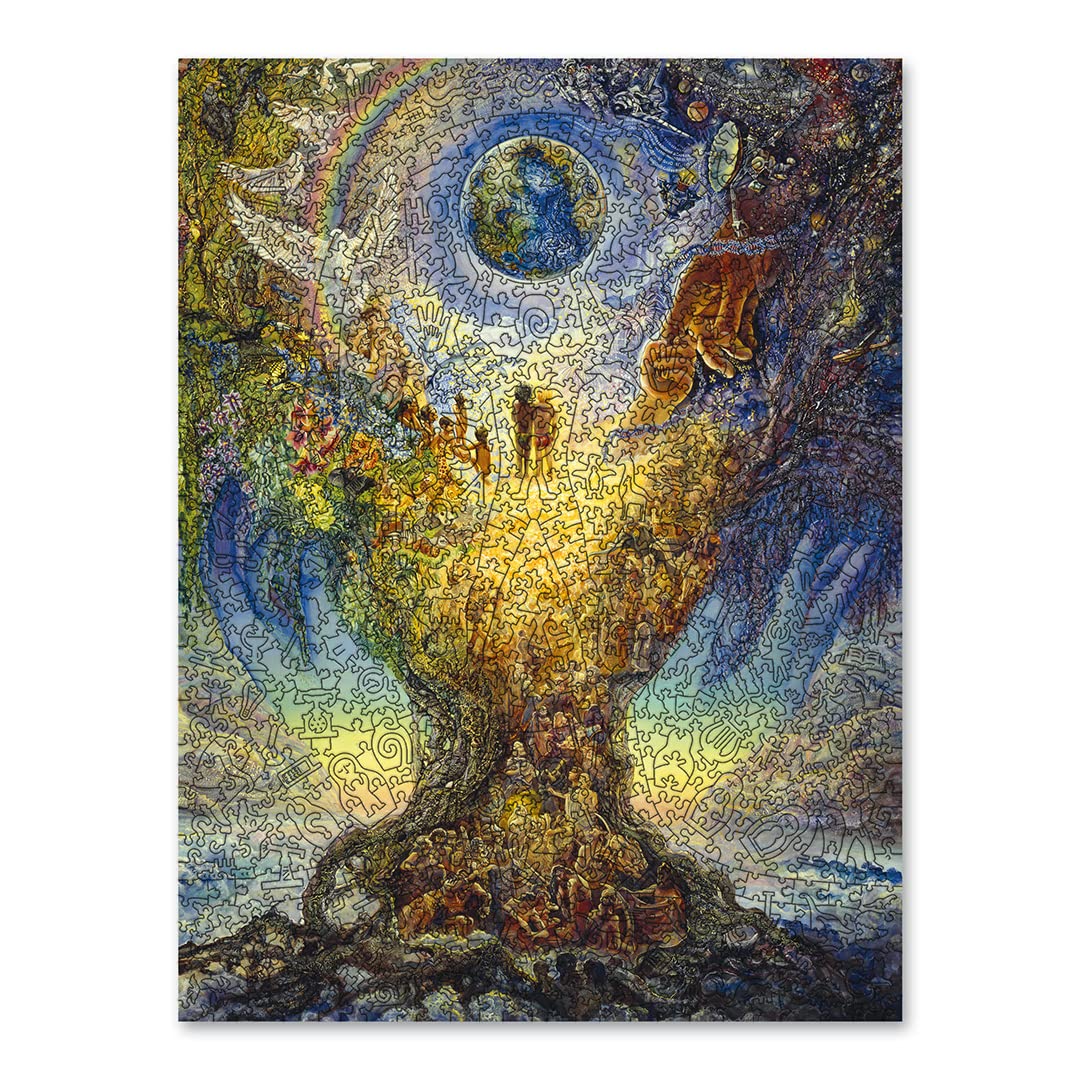 DAVICI - 1100 Piece Wooden Jigsaw Puzzle for Adults & Teens | Unique Millennium Tree Design with Shaped Pieces | 21.2x28.03 Inch Premium Wood Puzzle | Perfect for Family Game Night, Stress Relief & Home Decor
