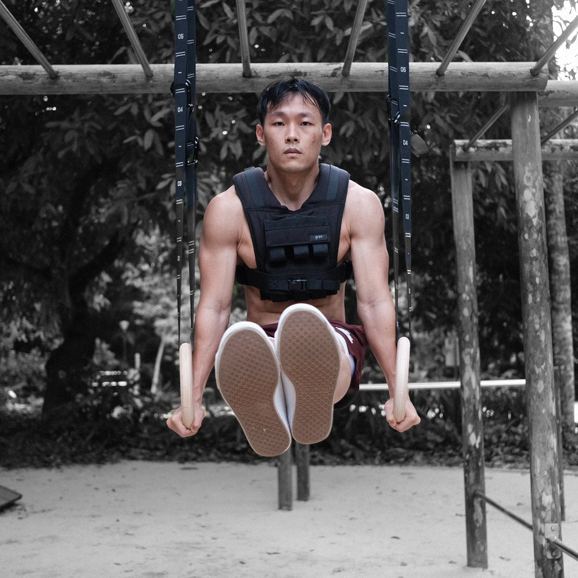 Grav Gymnastic Rings - Wooden Olympic Rings for CrossFit, Home Gym & Outdoor Training - Perfect for Strength Training, Calisthenics & Bodyweight Exercises