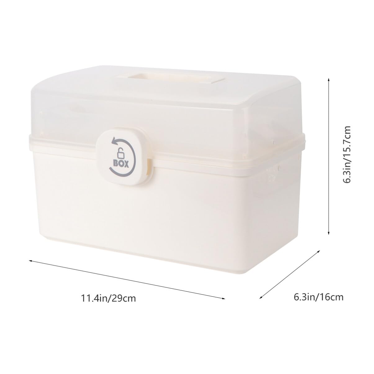 Foldable 3-Tier Lockable Medicine Storage Box - Portable Household Organizer for Pills, Vitamins & First Aid Supplies | Perfect for Travel, Home & Office Use