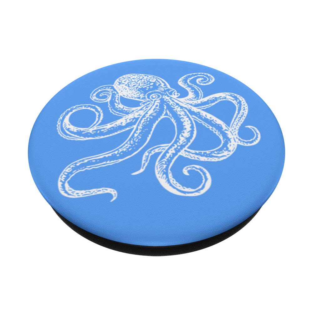 Blue and White Octopus Sea Monster Plush Toy - Perfect for Kids' Room Decor, Birthday Gifts & Ocean-Themed Parties
