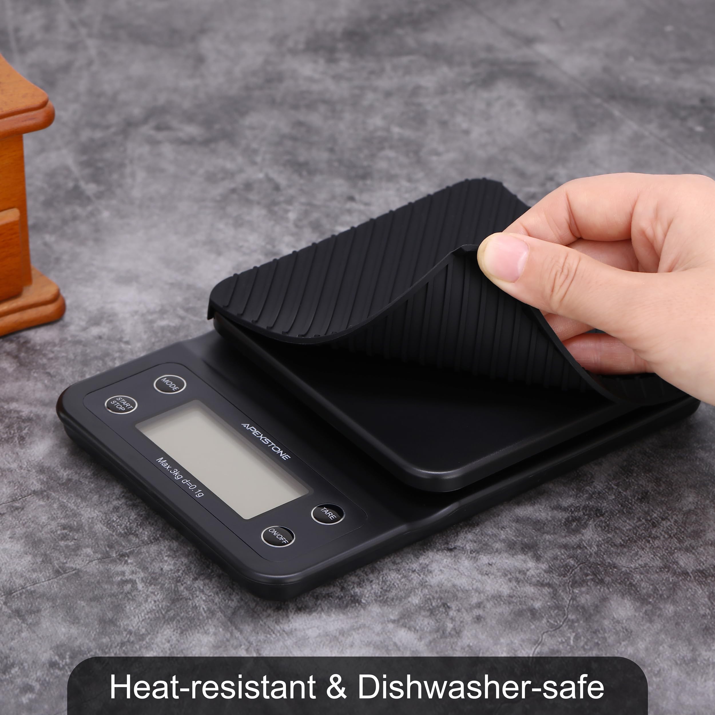 Apexstone Small Espresso Scale with Timer - Digital Coffee Scale for Pour Over, Drip, and Espresso Brewing (Batteries Included) | Perfect for Home Baristas & Coffee Shops