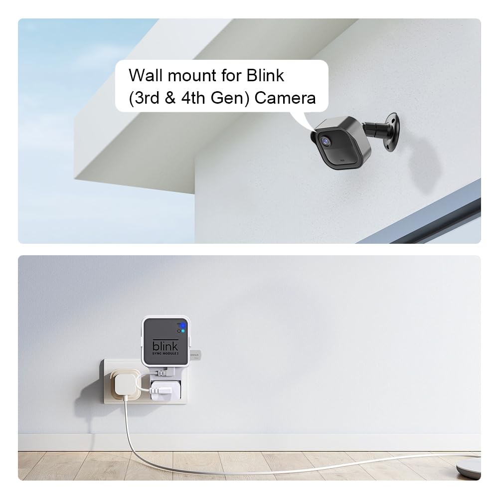 Blink Camera Wall Mount for Blink Outdoor (4th Gen & 3rd Gen) - Weatherproof Protective Housing, 360° Adjustable Security Camera Mount - Perfect for Home Surveillance & Outdoor Monitoring (Black)