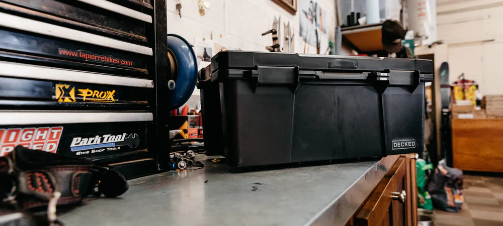 DECKED Sixer 16 D CO Storage Case - Waterproof Tool Organizer for Truck Beds, Camping Gear & Work Equipment - Perfect for Outdoor Adventures & Job Sites