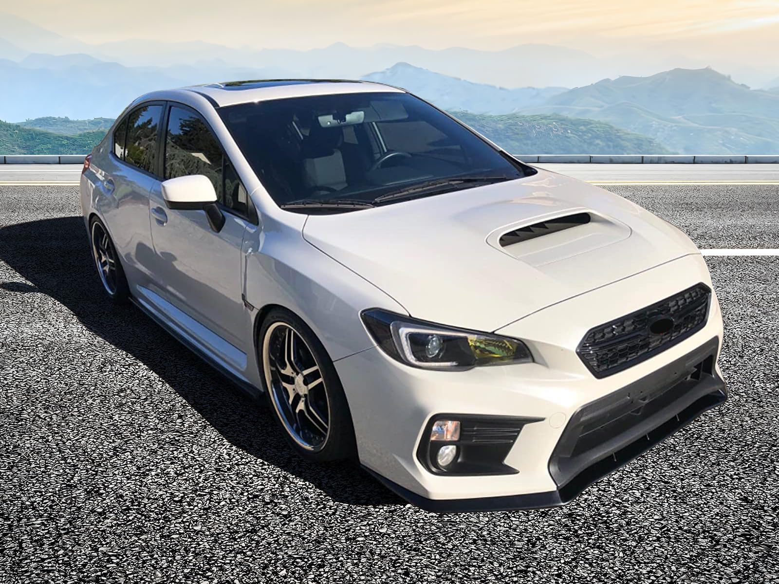 IKON MOTORSPORTS MP Style Front Bumper Lip Spoiler - Black ABS Body Kit Splitter Air Dam Chin Diffuser for 2015-2017 Subaru WRX & STI | Aggressive Styling & Enhanced Aerodynamics