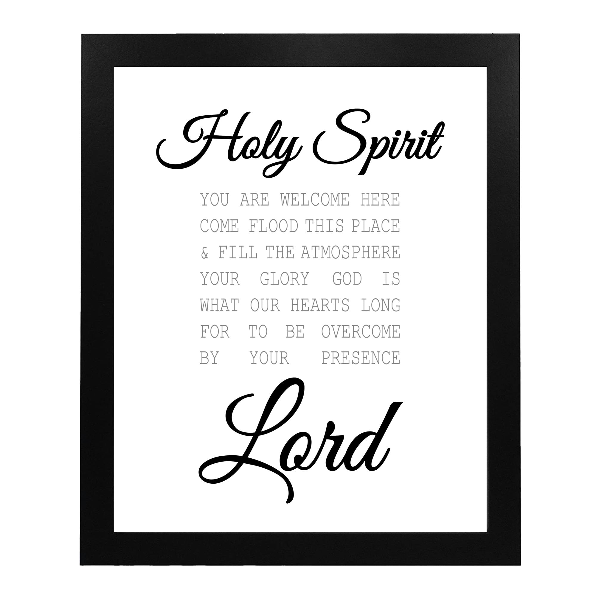 Holy Spirit You Are Welcome Here Bible Verse Wall Art - Inspirational Christian Home Decor for Living Room & Office - Elegant Unframed Scripture Print (8x10) - Perfect for Prayer Spaces & Faith-Based Gifts
