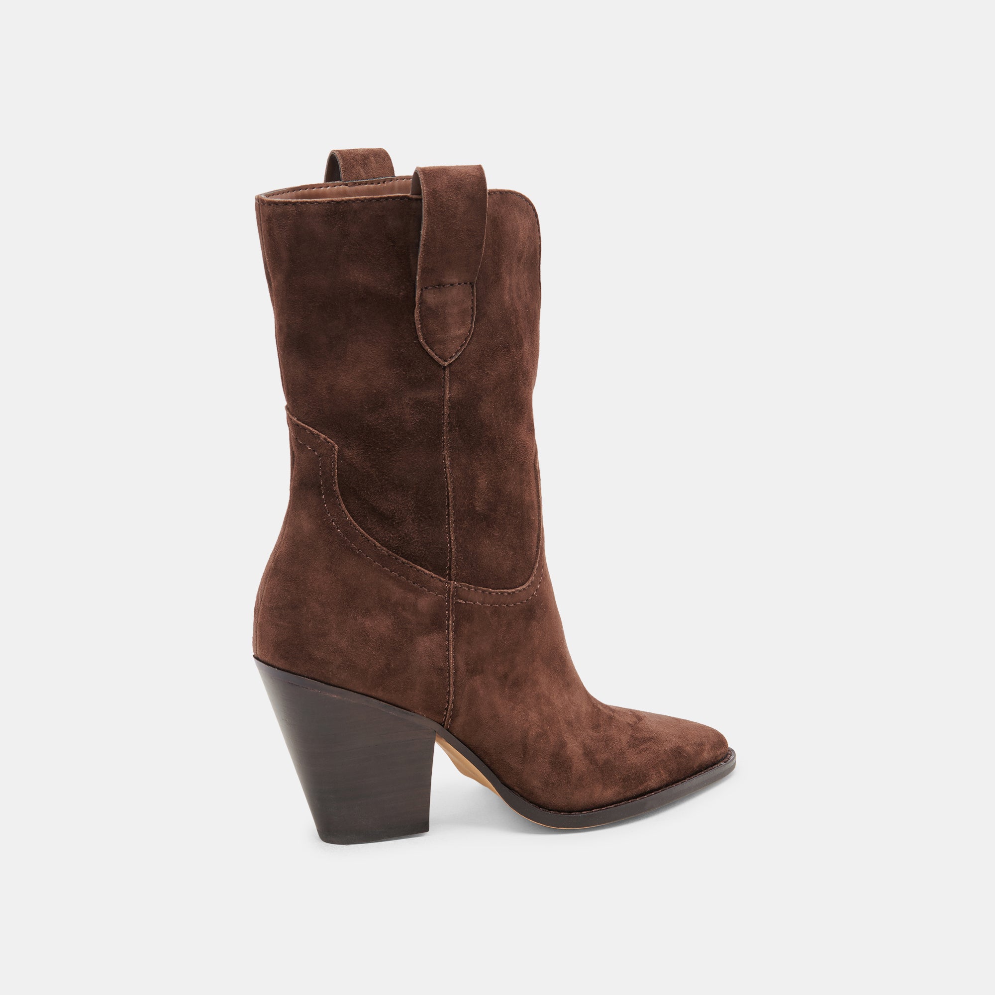 JESSEY BOOTS DK BROWN SUEDE ANKLE BOOTS - Women's Casual Suede Booties for Fall & Winter | Perfect for Office, Dating & Night Out