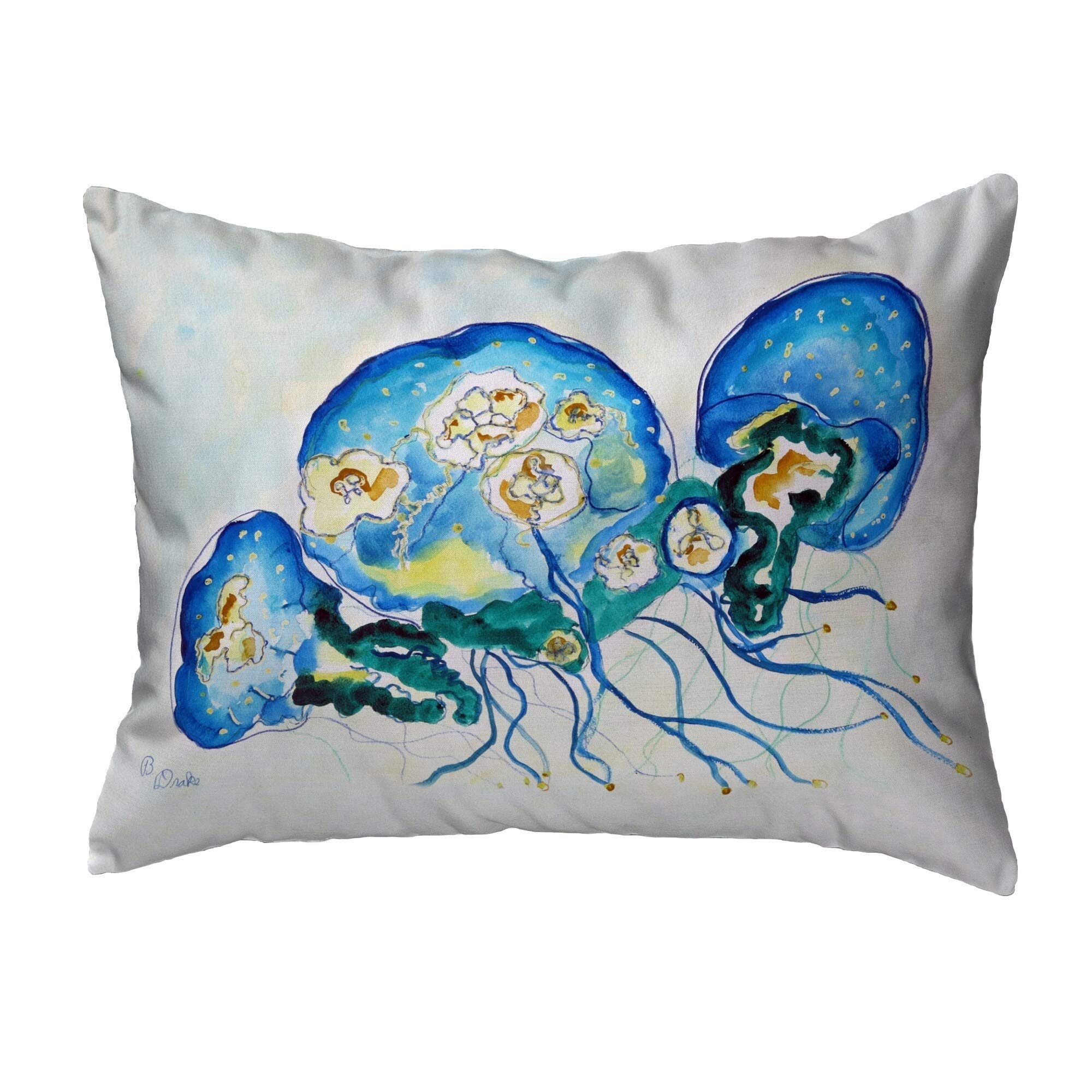 Betsy Drake KS1020 Decorative Throw Pillow 11x14 Inches - Soft Multi-Color Cushion for Sofa, Bed, Living Room & Home Decor
