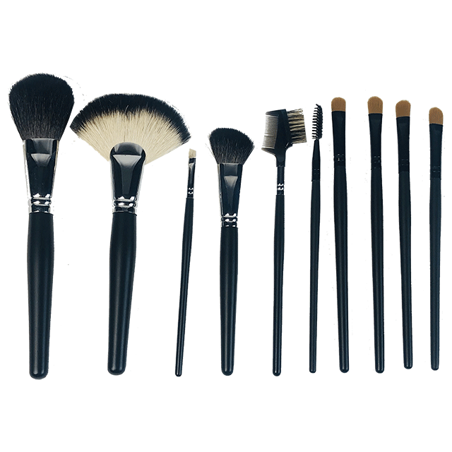 10-Piece Professional Makeup Brush Set for Foundation, Blending & Contouring - Perfect for Daily Makeup & Travel Essentials
