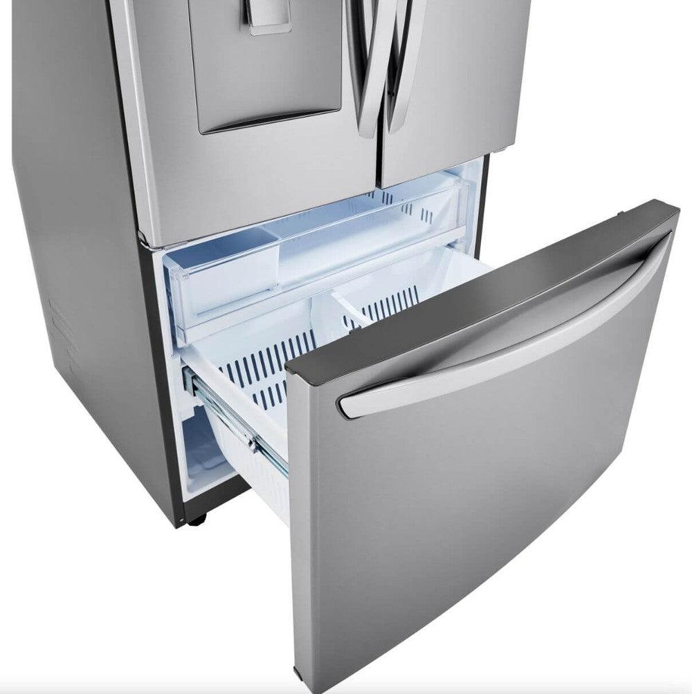 LG 29 Cu. Ft. Stainless Steel French Door Refrigerator with Slim Design & Water Dispenser (LRFWS2906V) - Perfect for Modern Kitchens & Open Floor Plans