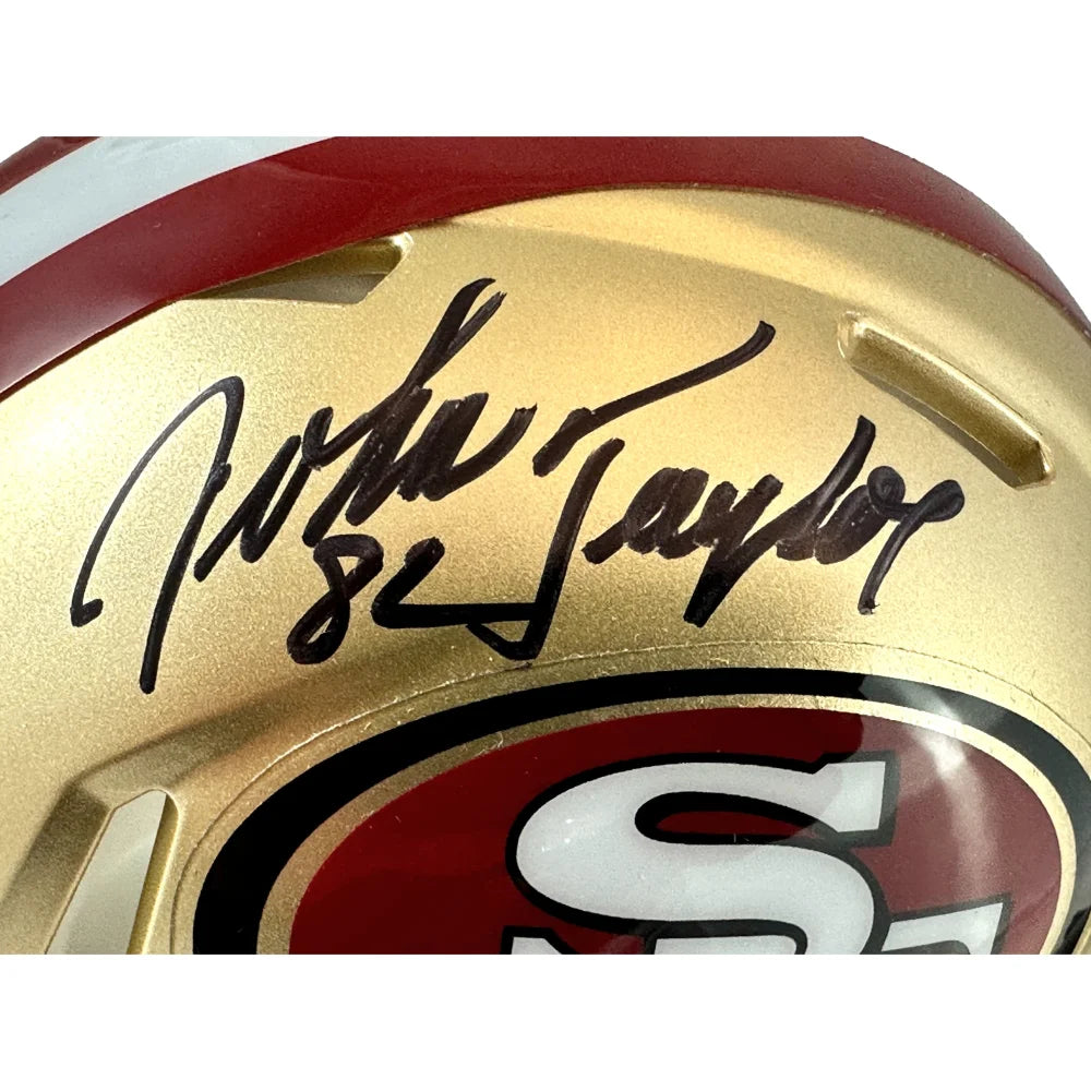 John Taylor Autographed San Francisco 49ers Mini Speed Helmet with BAS COA - Signed NFL Collectible for Fans, Display, and Memorabilia Collection