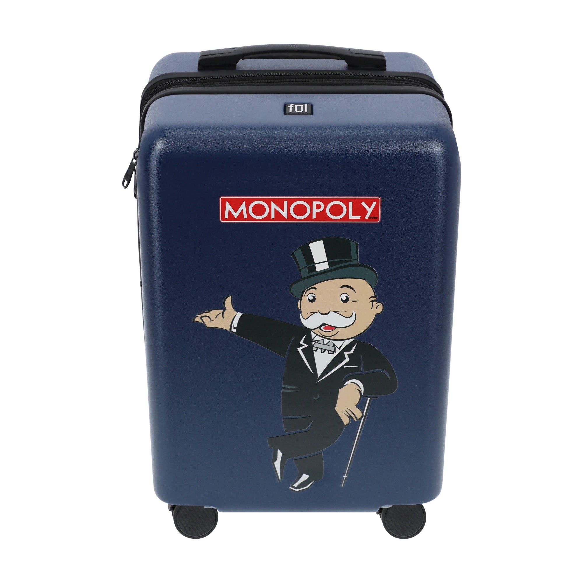 Hasbro Monopoly 22.5 Inch Carry On Suitcase Luggage - Perfect for Travel, Business Trips & Family Vacations
