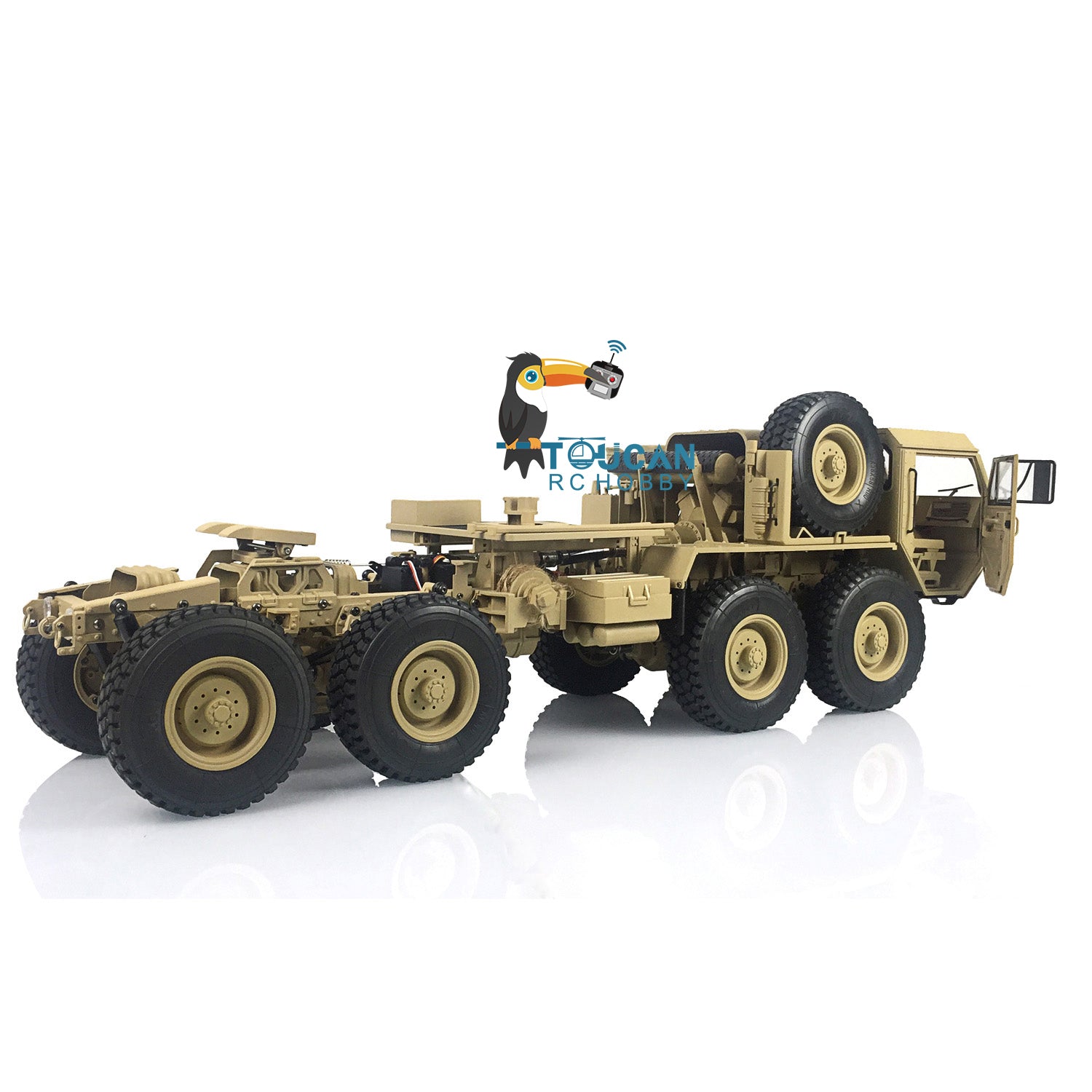 1/12 Scale US Stock HG P802 8x8 RC Military Truck - Metal Chassis, Sound & Light Effects - Remote Control Vehicle for Off-Road Adventure & Collectors Display