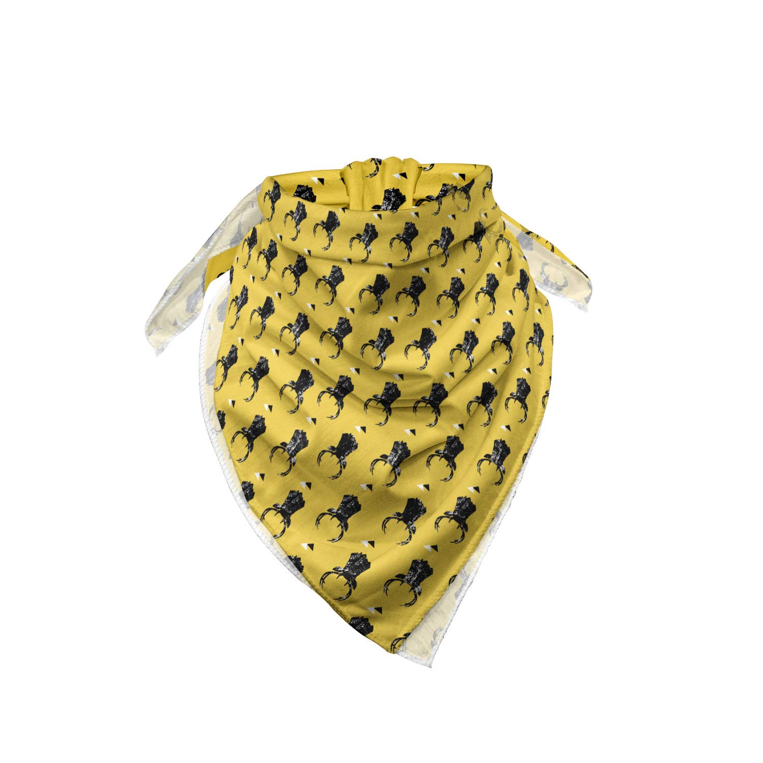 Ambesonne Animal Bandana - Modern Repetitive Deer Head Pattern Unisex Headwear & Neck Scarf for Outdoor Adventures, Music Festivals and Pet Accessories