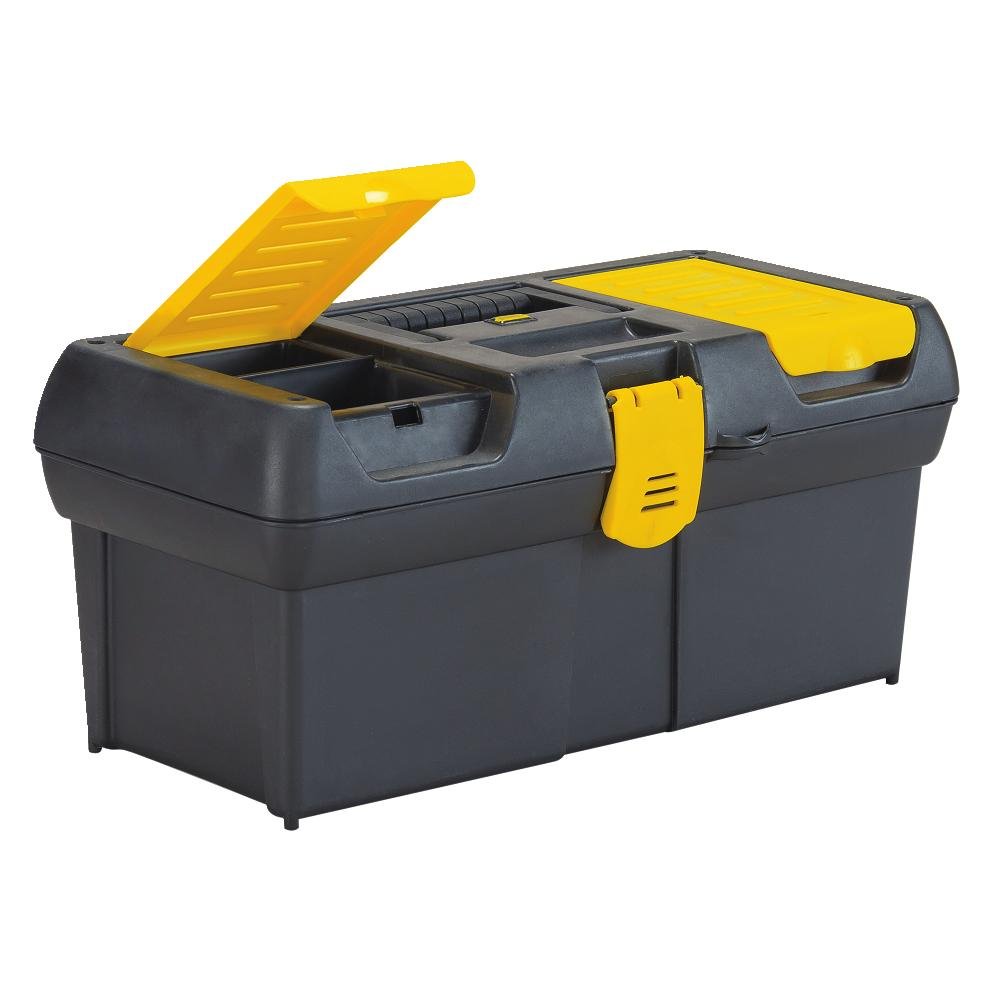 STANLEY 2000 Series 16-Inch Heavy Duty Tool Box (016011R) - Durable Metal Tool Storage for Mechanics, Contractors & DIY Home Projects