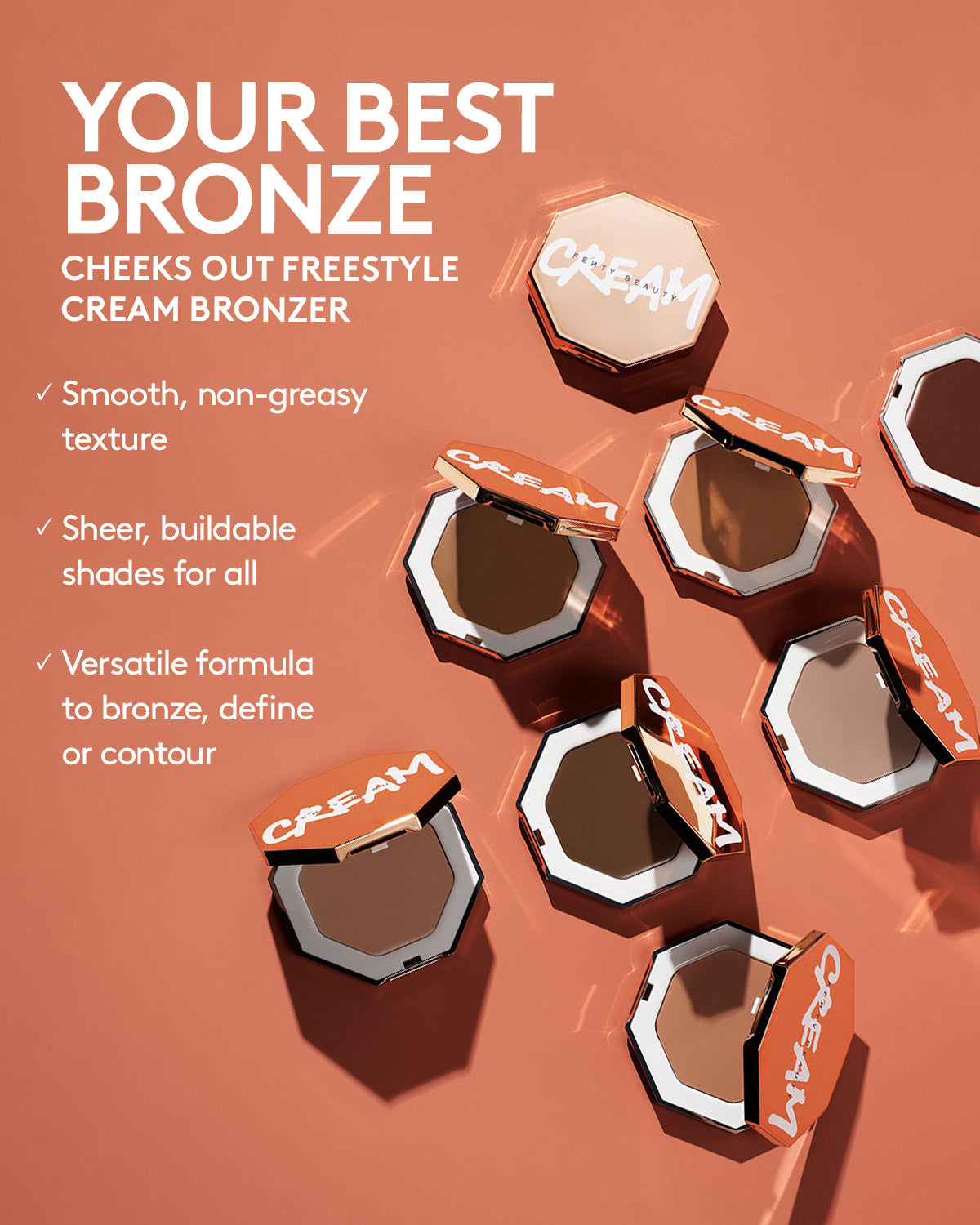 Cheeks Out Freestyle Cream Bronzer - Hunnie Glaze | Natural Sun-Kissed Glow | Perfect for Contouring & Highlighting | Daily Makeup & Special Occasions