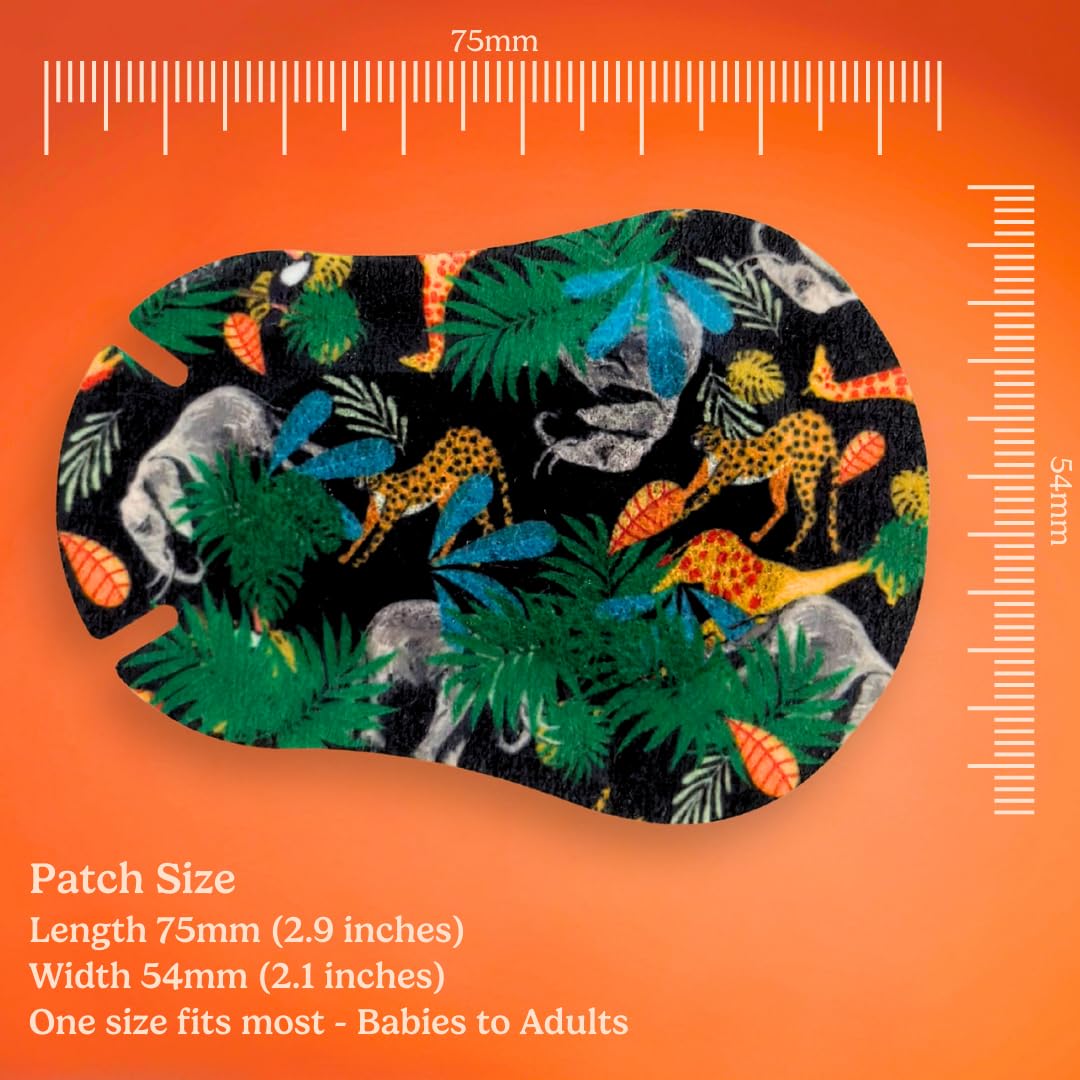 HIDE&SEE Speckles Kids Eye Patches (Wild Pack) - 50 Pack Hypoallergenic Amblyopia Treatment Patches for Boys & Girls - Fun & Comfortable Eye Patch with Reward Chart - Perfect for Lazy Eye Therapy, Vision Correction, and Kids' Eye Exercises at Home or School