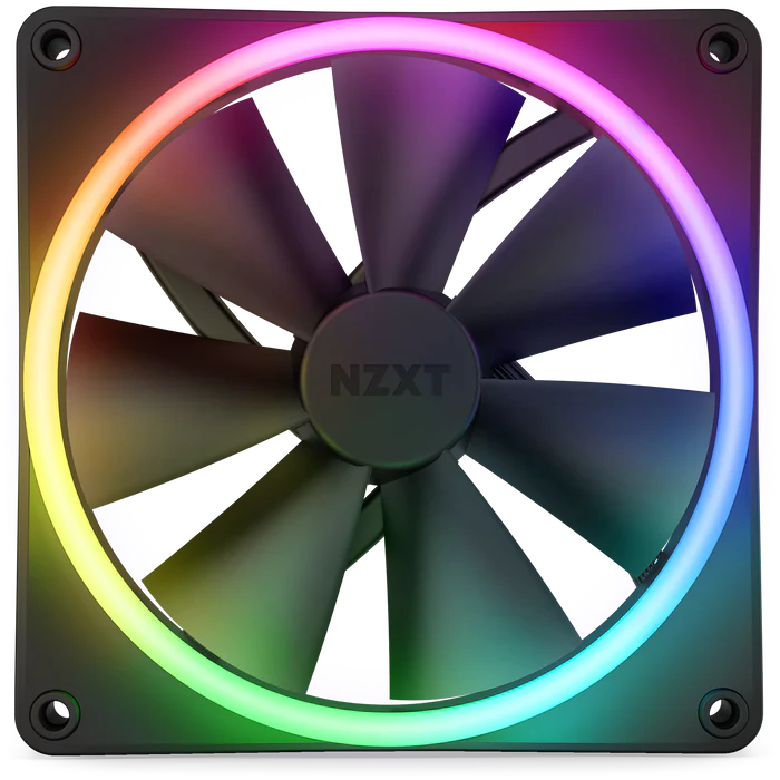 NZXT F140 RGB Duo 140mm PC Case Fan - Dual RGB Lighting, High Airflow Cooling for Gaming PC, Workstation & Home Office Setup